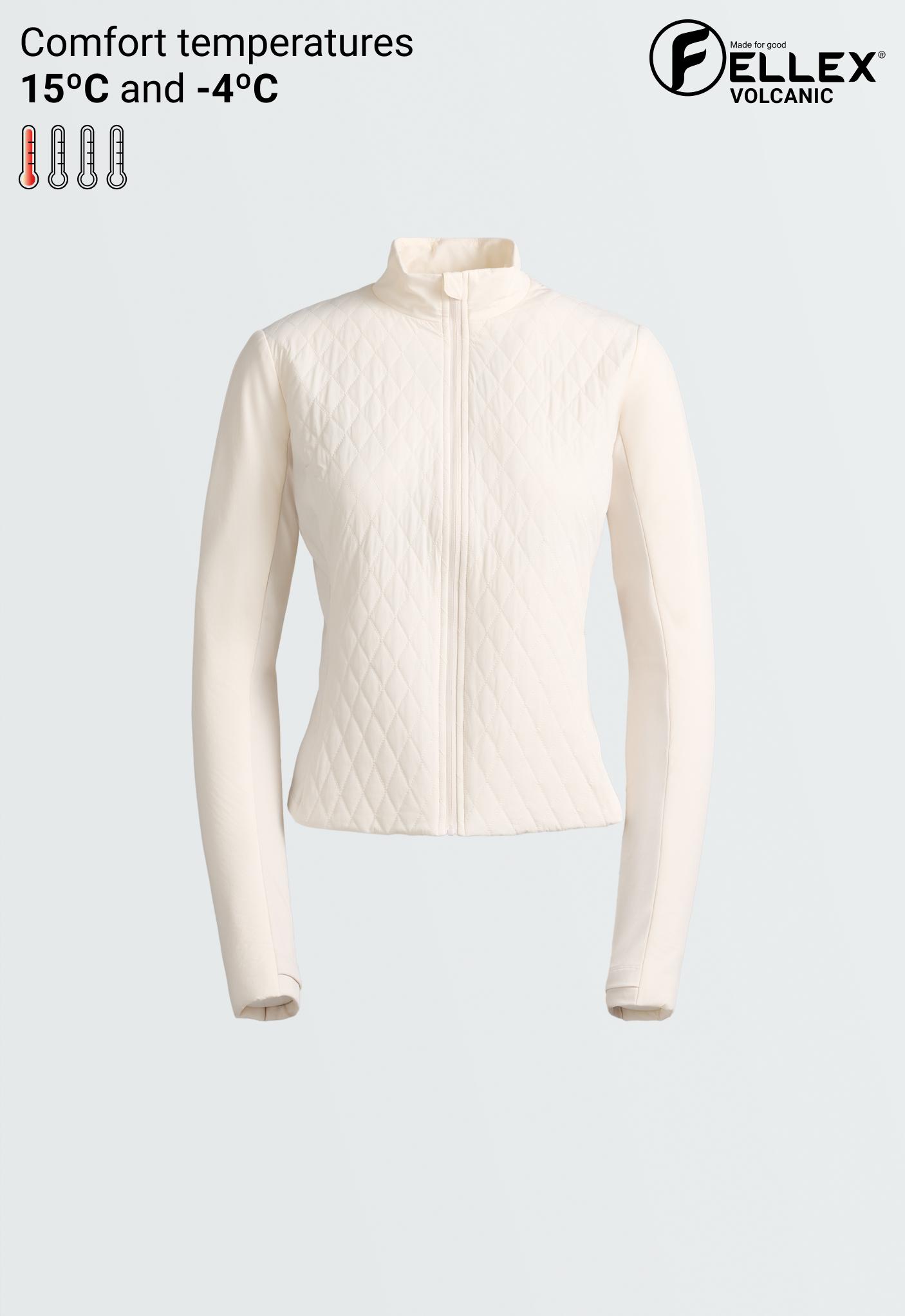 FELLEX® Volcanic hybrid technical padded jacket - PALE ECRU