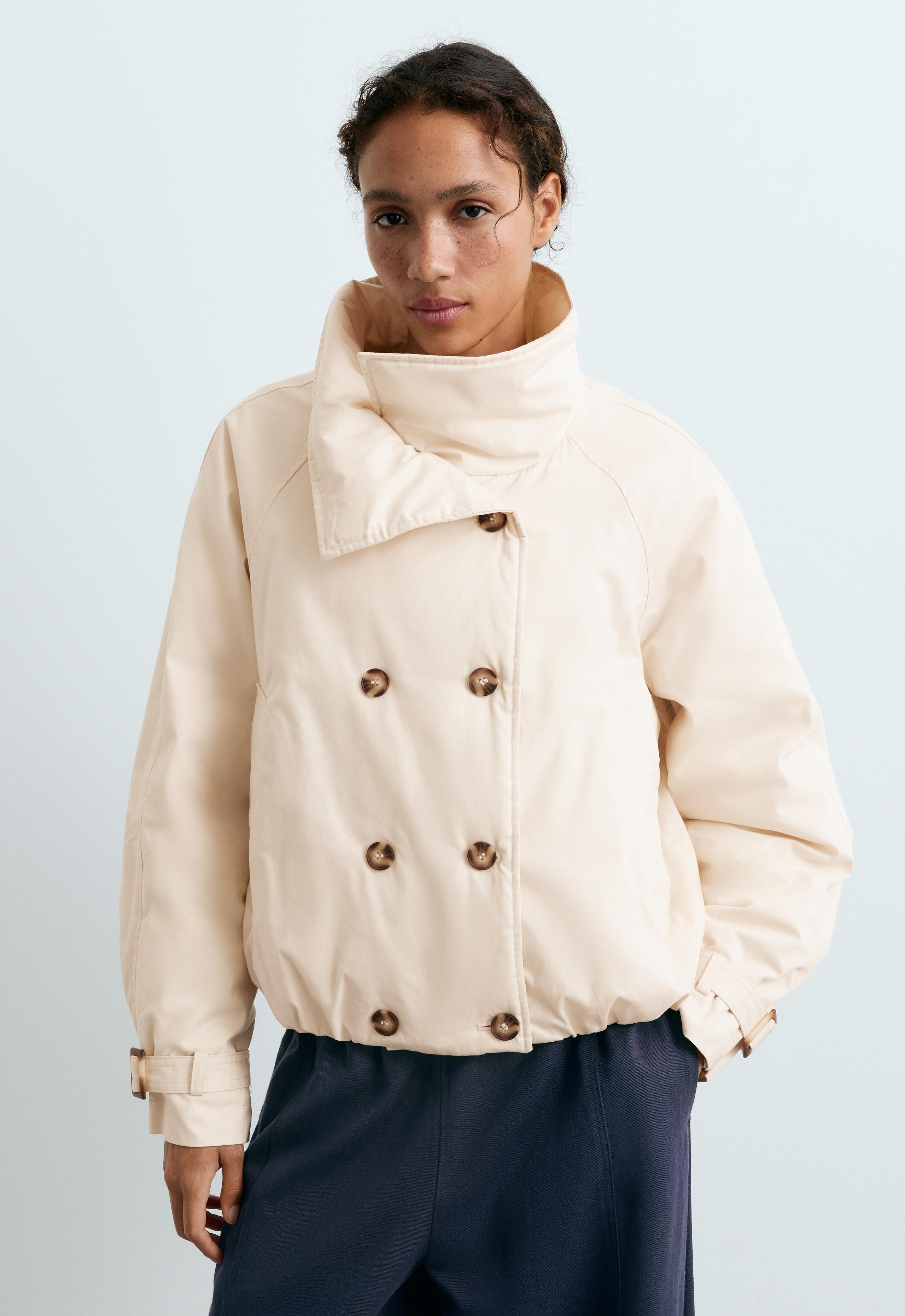 Short FELLEX® AEROGEL padded balloon jacket - ECRU