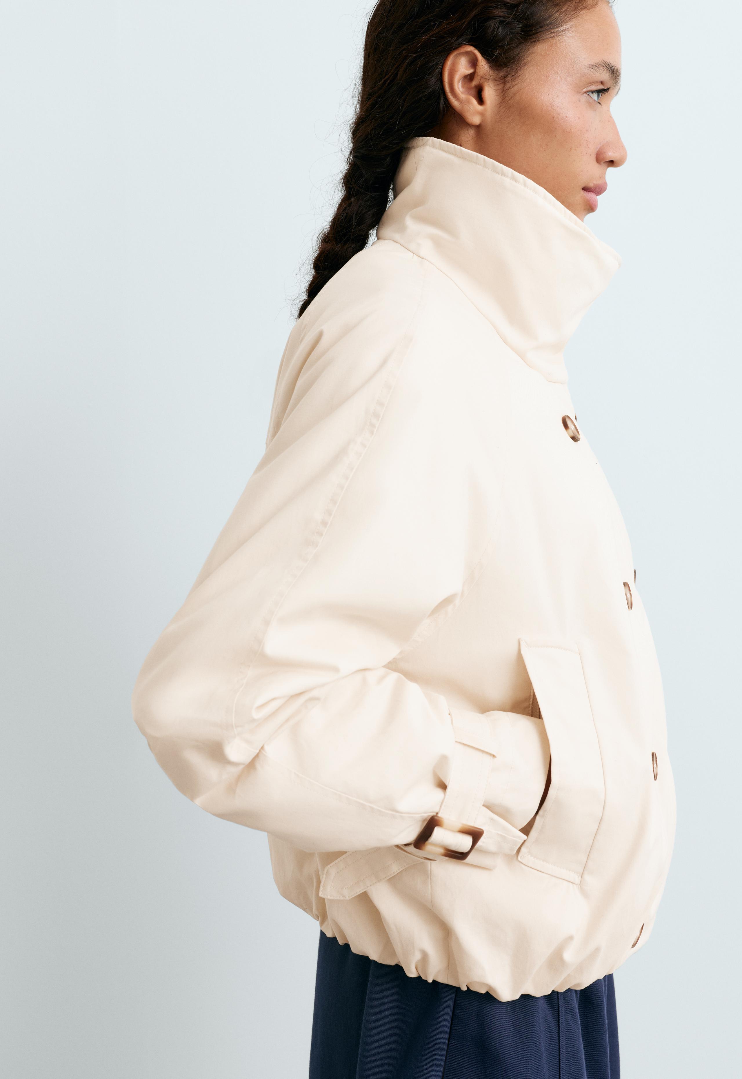 Short FELLEX® AEROGEL padded balloon jacket - ECRU