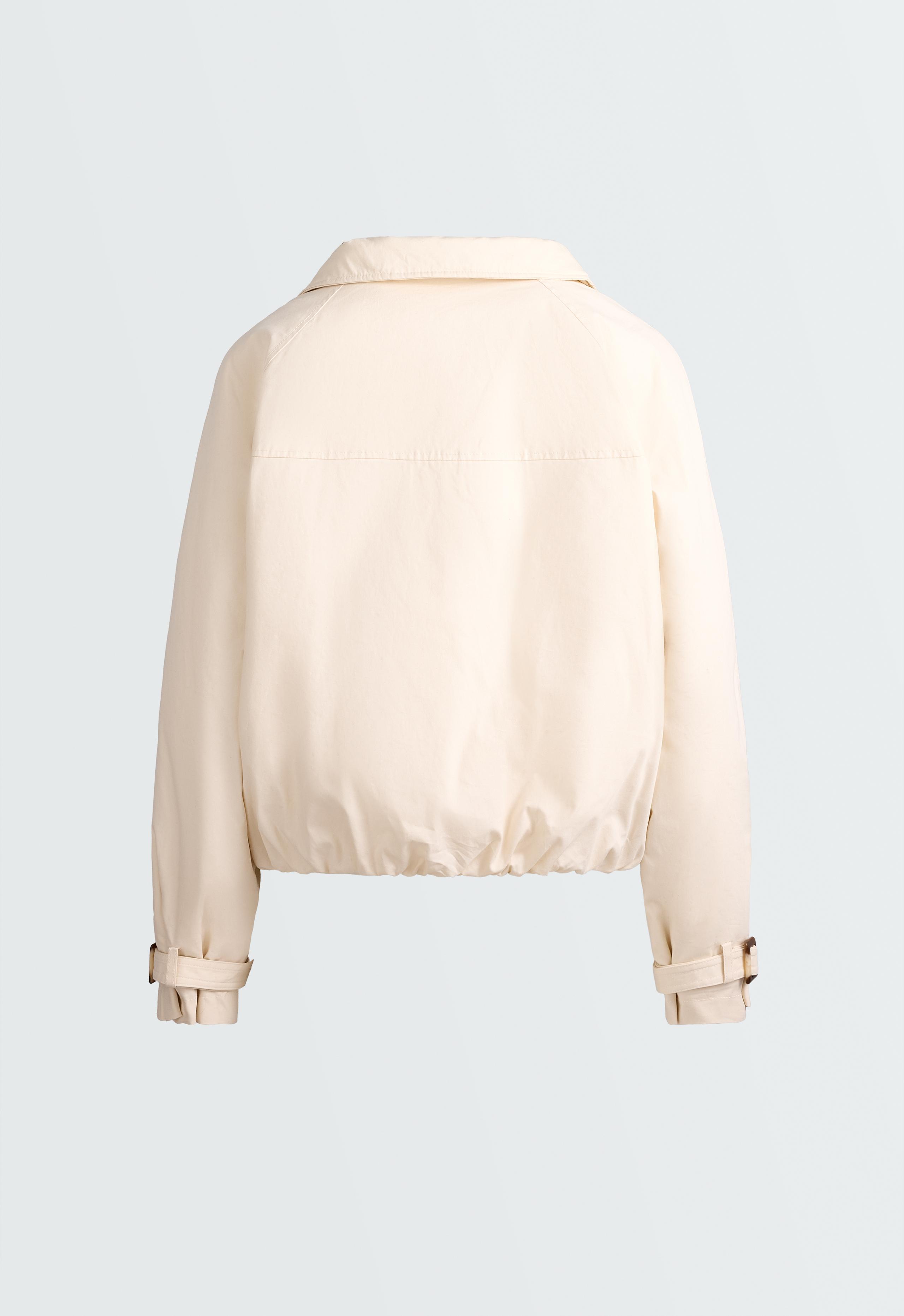 Short FELLEX® AEROGEL padded balloon jacket - ECRU