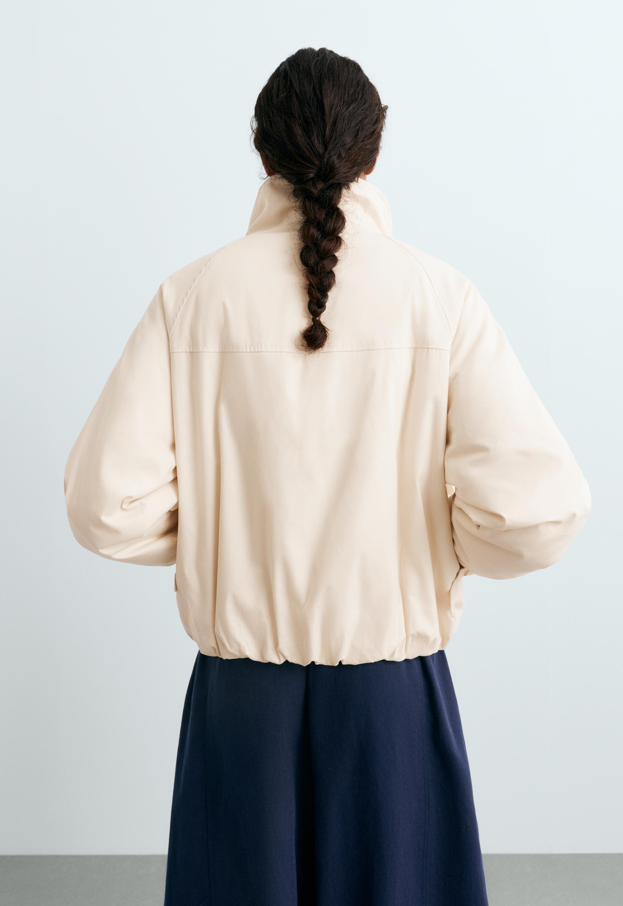 Short FELLEX® AEROGEL padded balloon jacket - ECRU