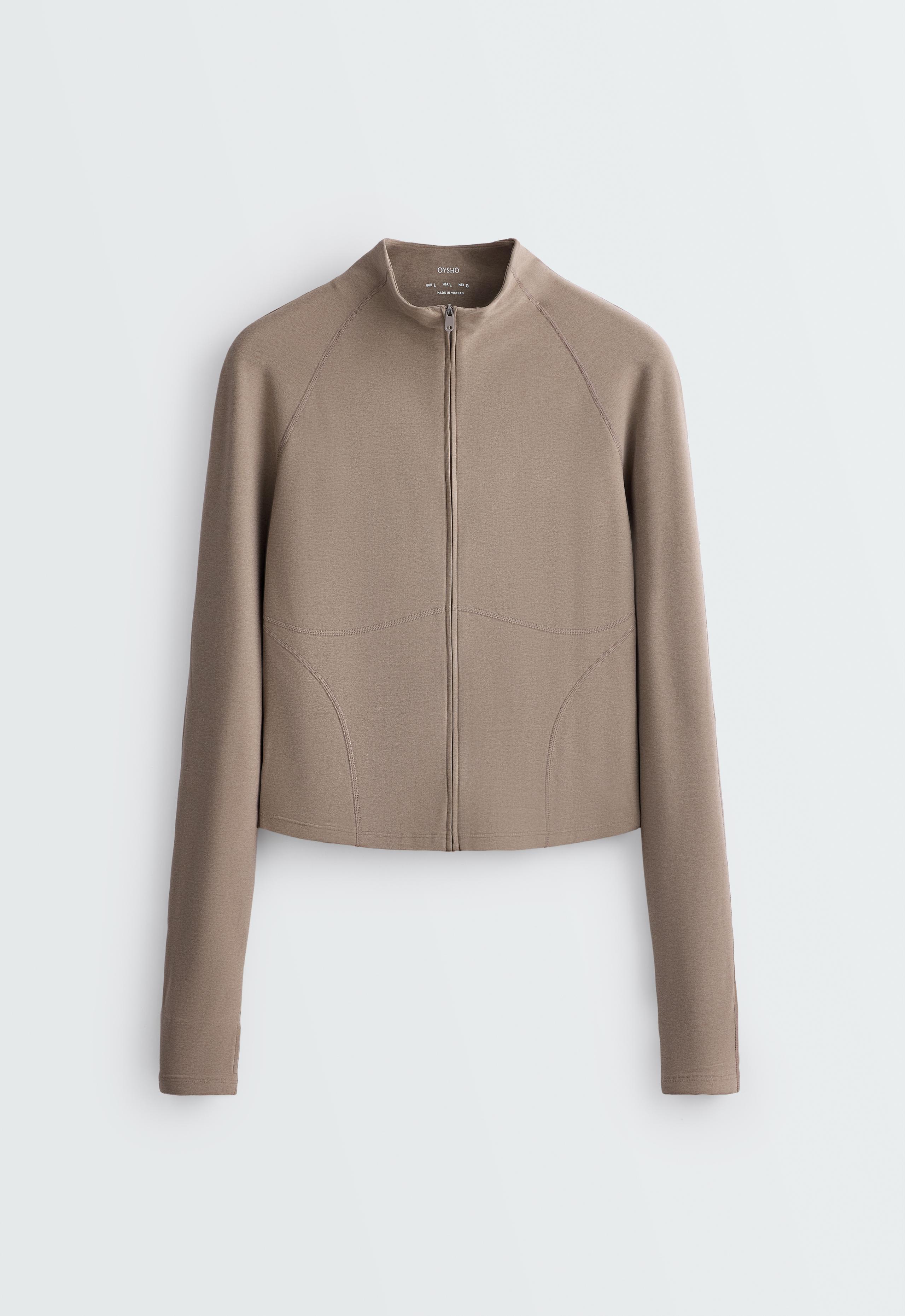 Marl seam technical jacket - DARK MINK