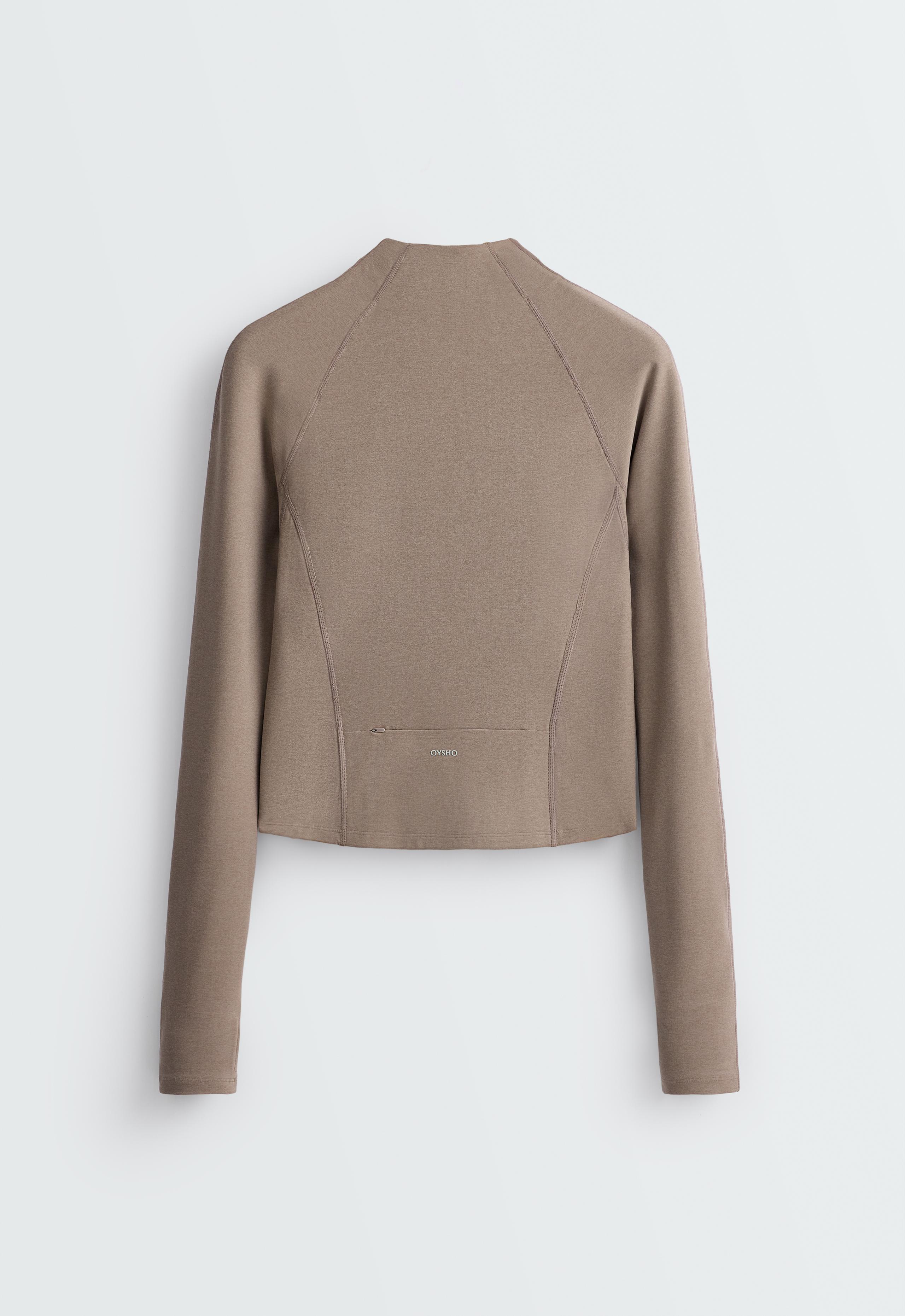 Marl seam technical jacket - DARK MINK