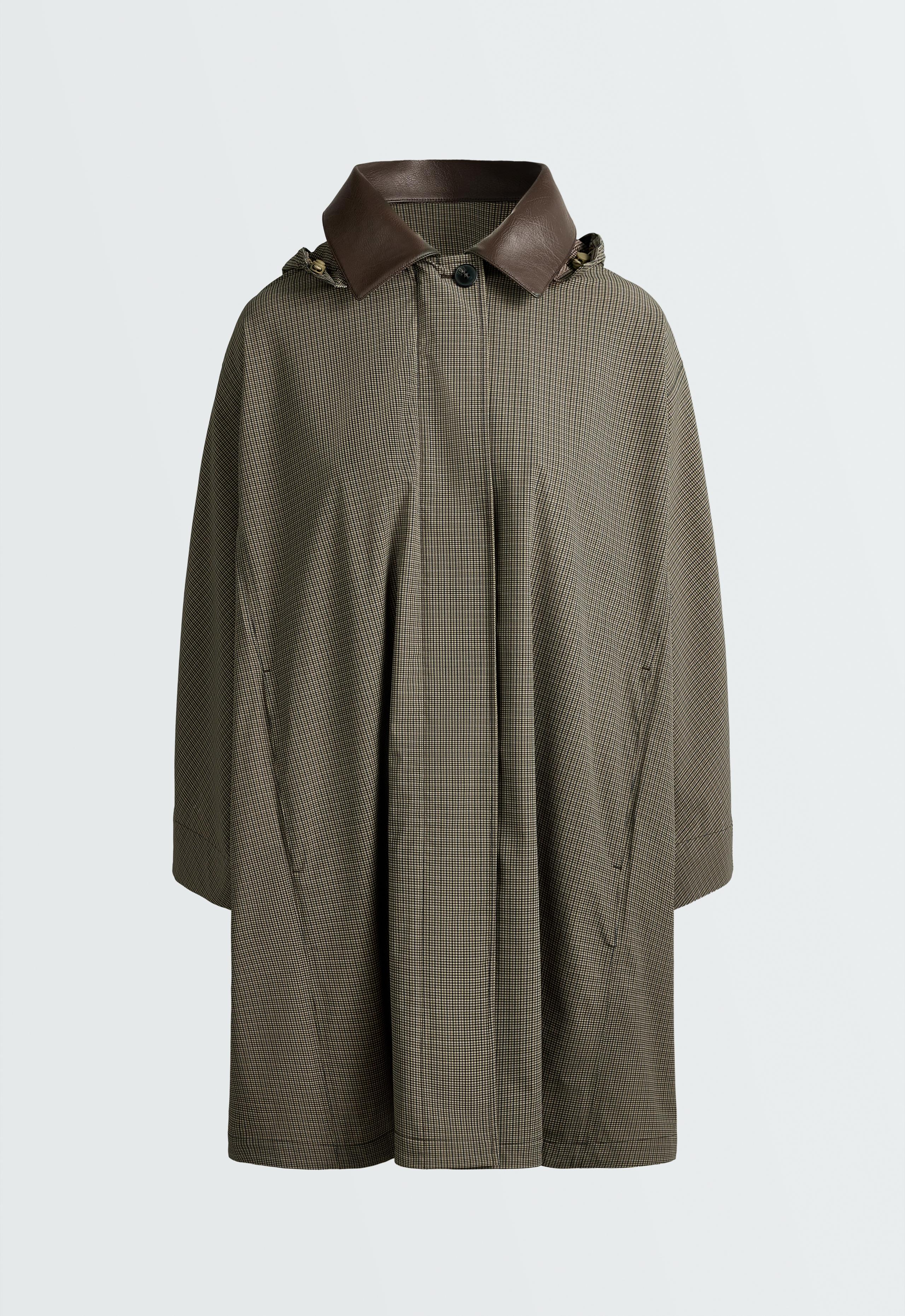 Check 10k waterproof extra lightweight short cape - KHAKI MELANGE
