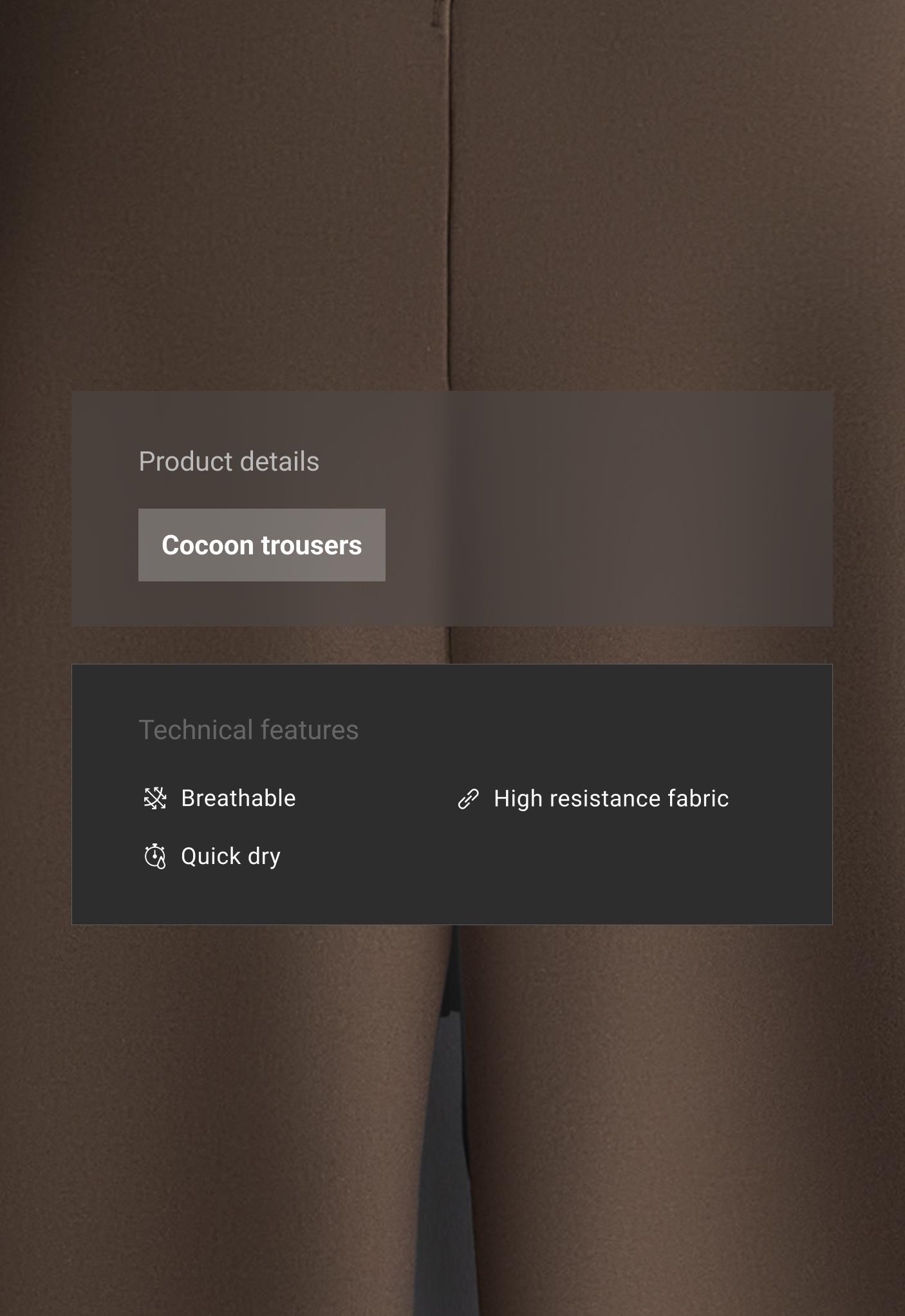Neoprene-effect high-rise cocoon trousers - BROWN