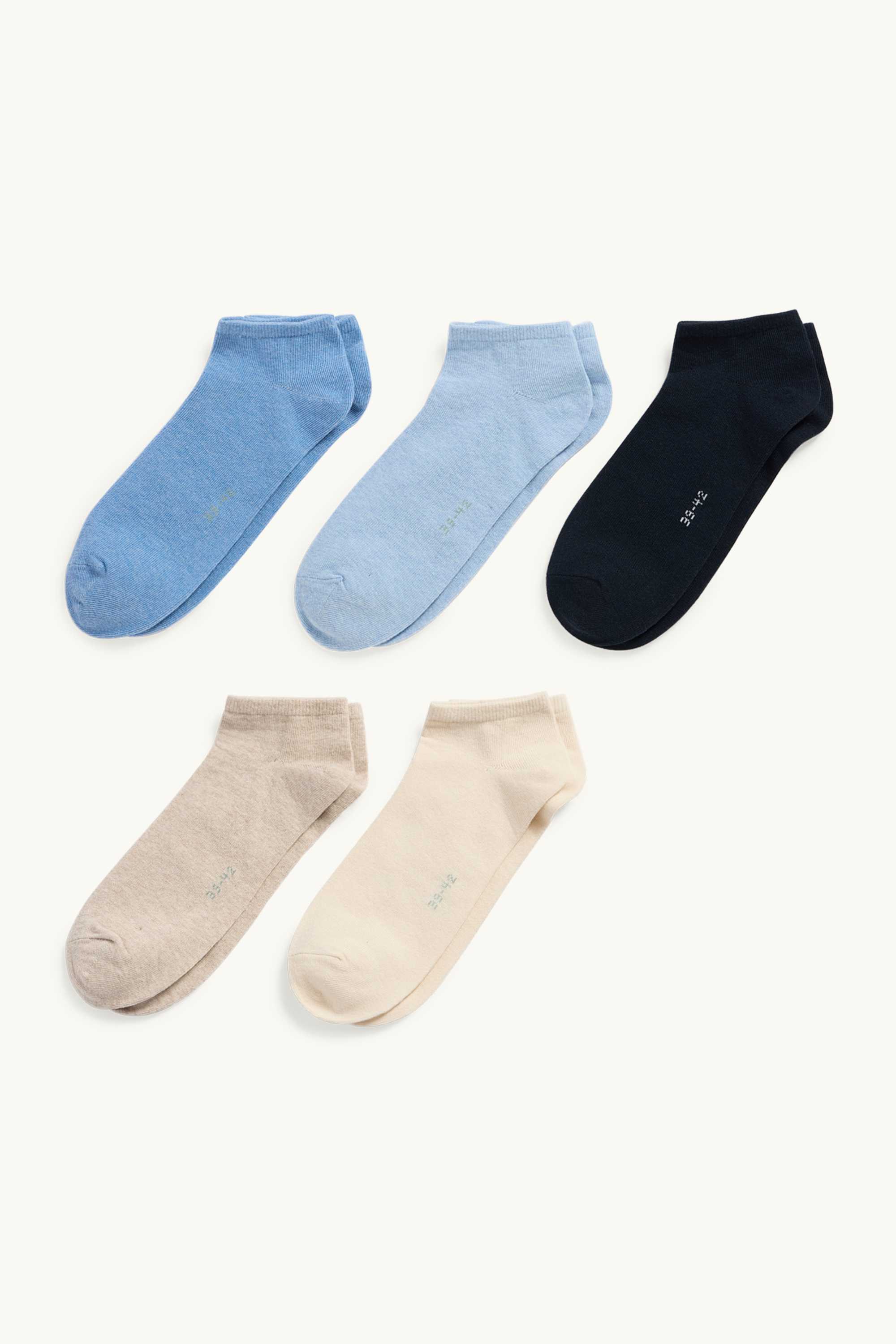 Multipack of 5 - trainer socks blue