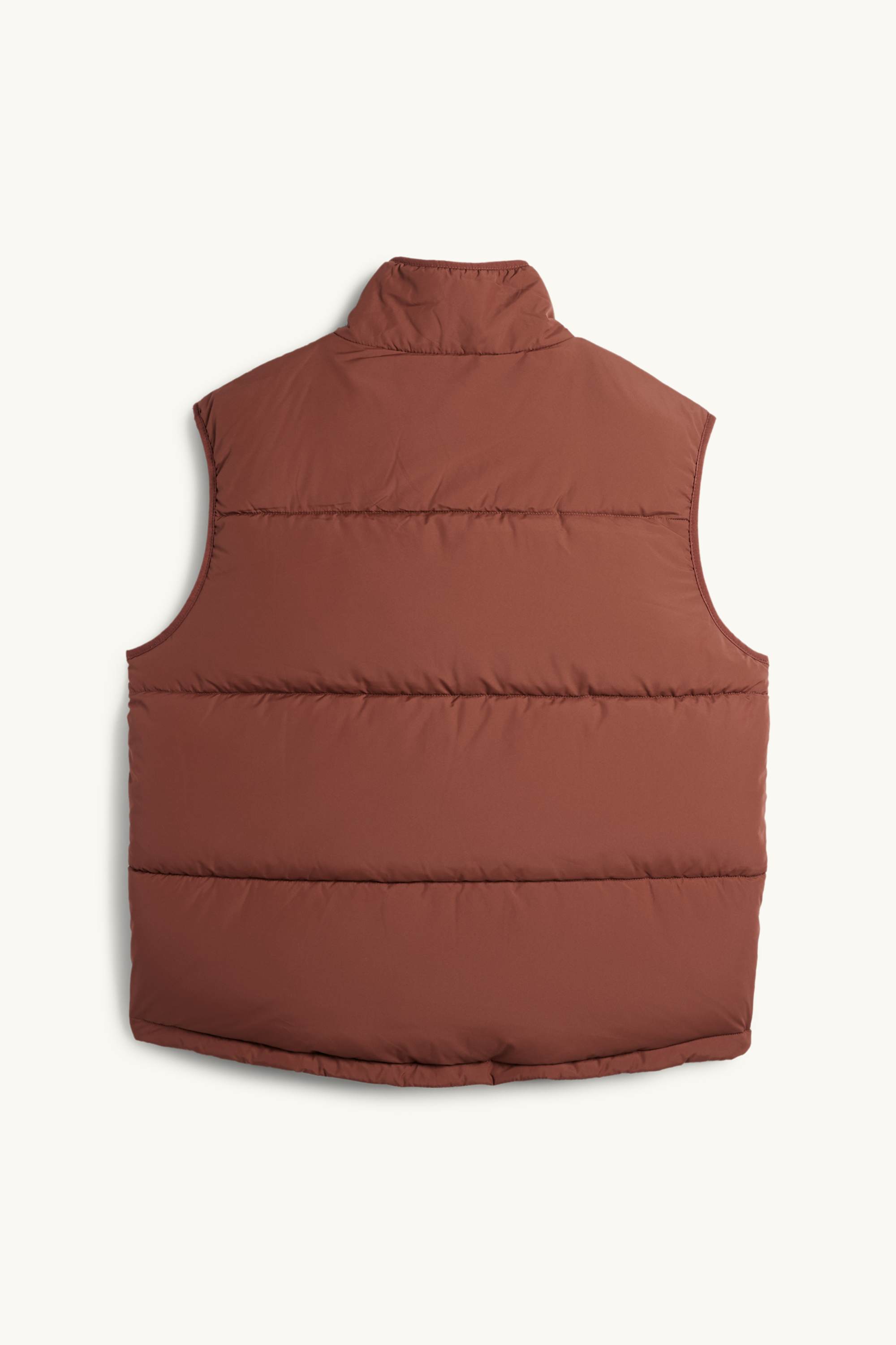 Quilted gilet brown