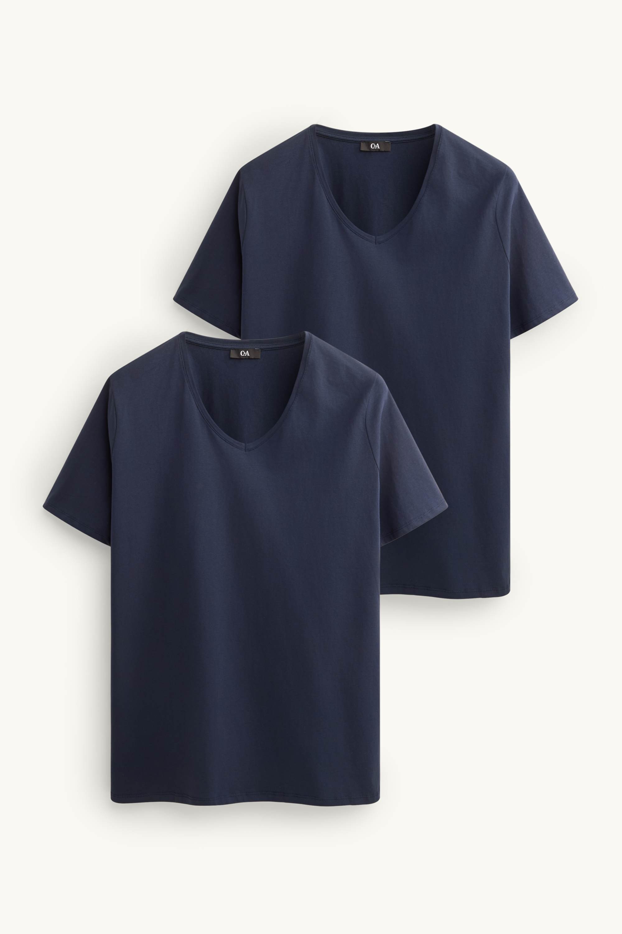 Multipack of 2 - V-neck T-shirt - LYCRA® dark blue