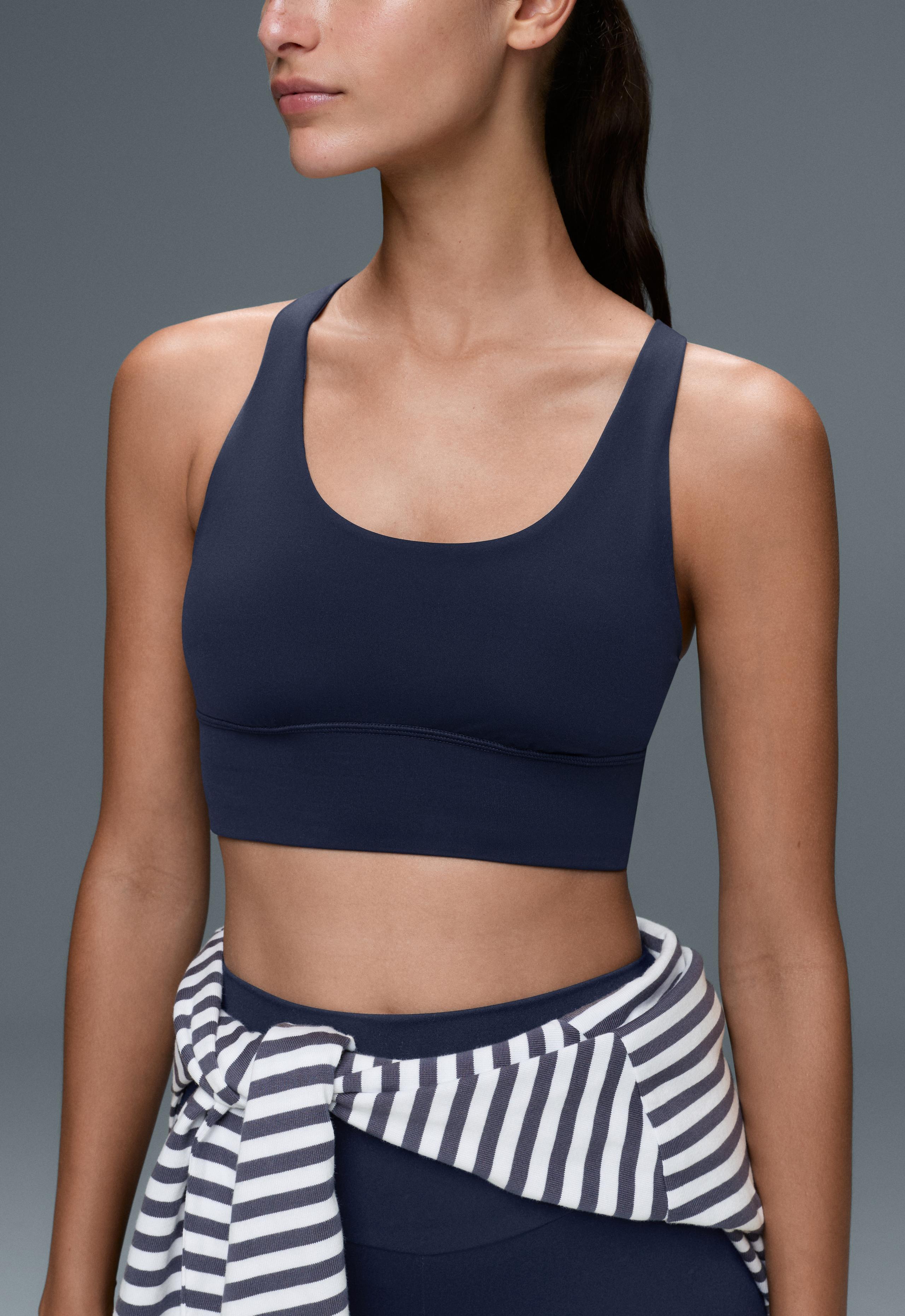 Medium support Comfortlux sports bra with cup - NAVY BLUE