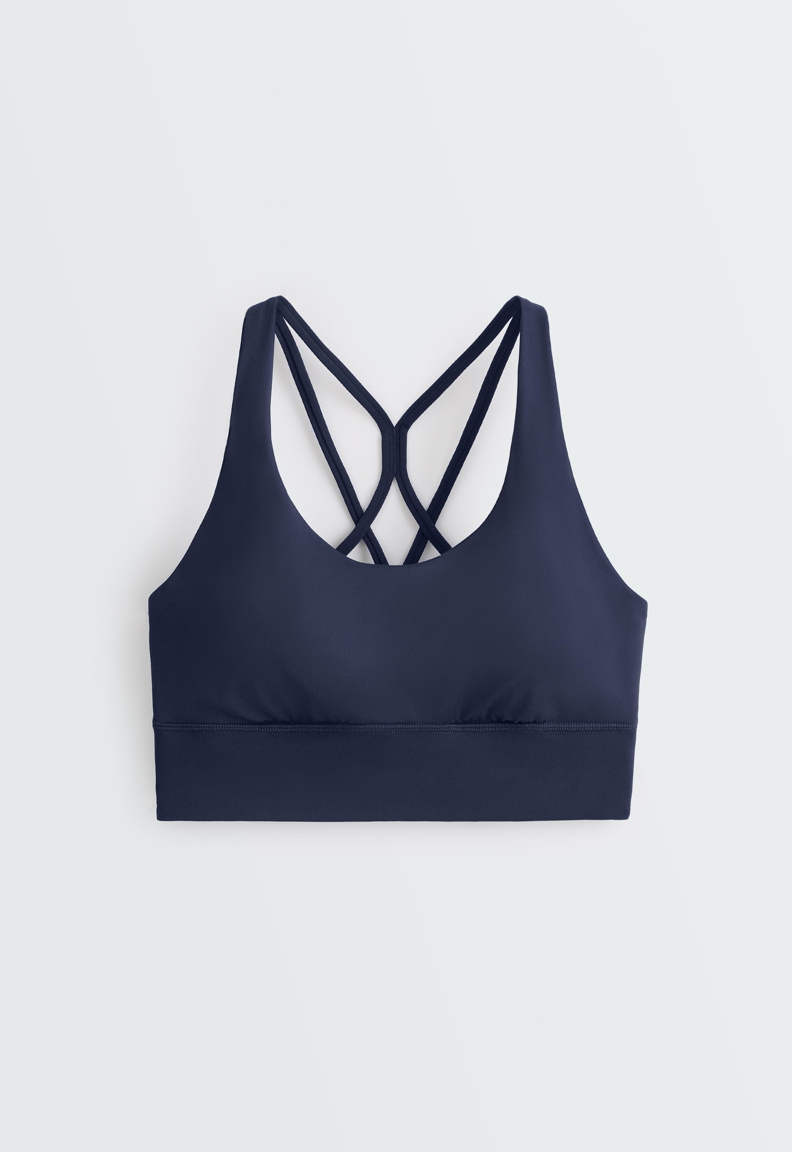 Medium support Comfortlux sports bra with cup - NAVY BLUE