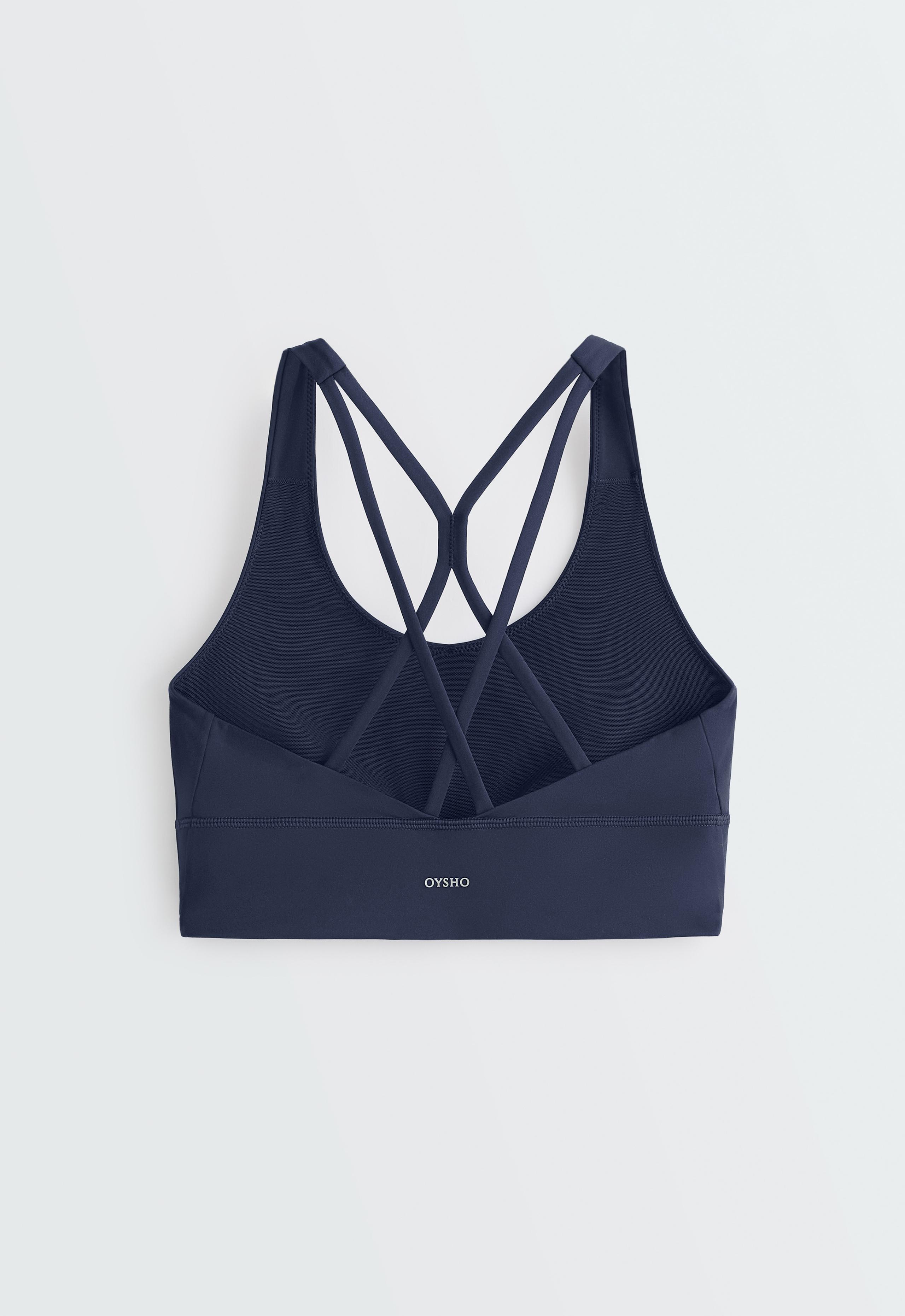 Medium support Comfortlux sports bra with cup - NAVY BLUE