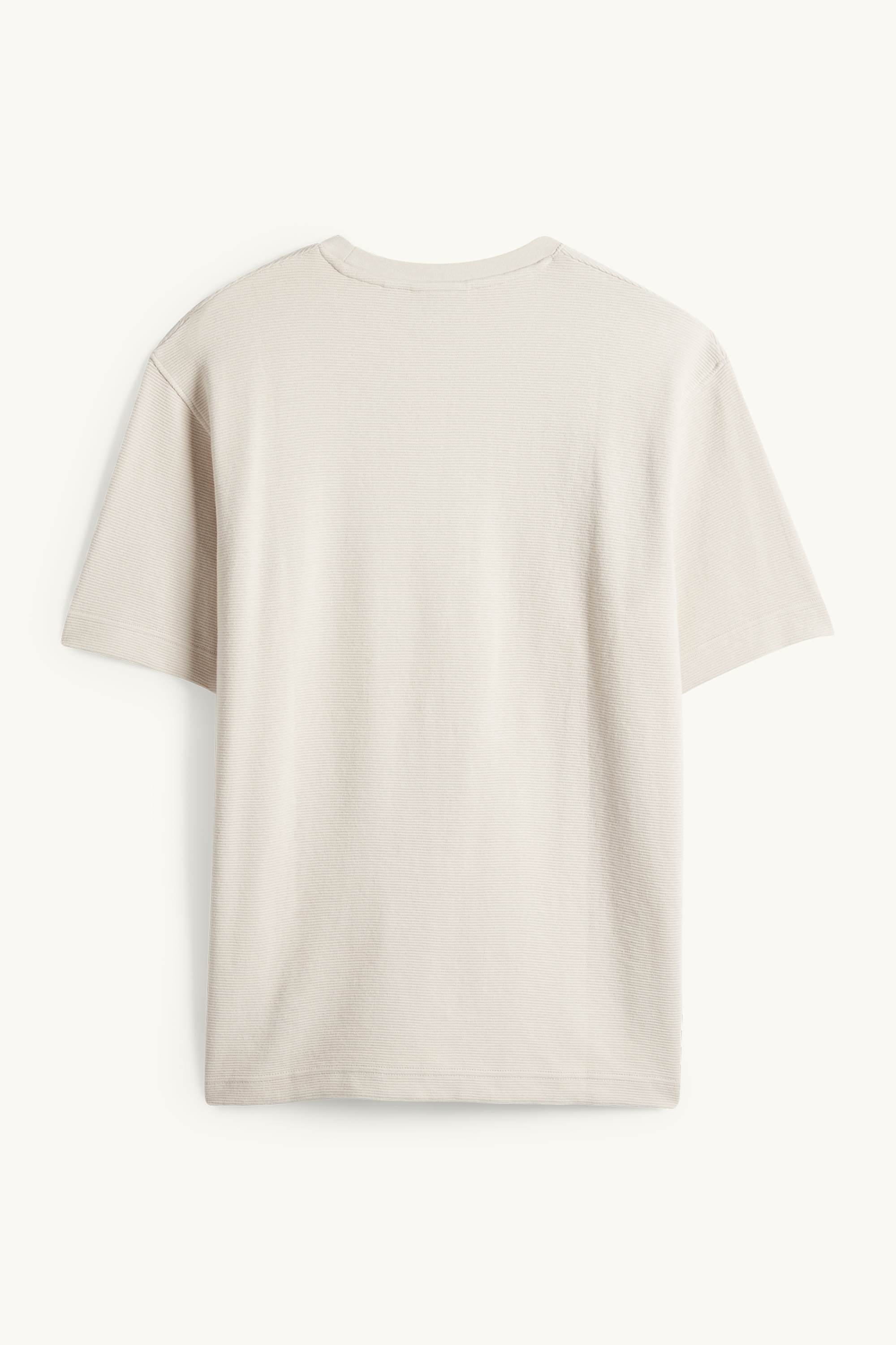 T-shirt - relaxed fit - ribbed beige (6)