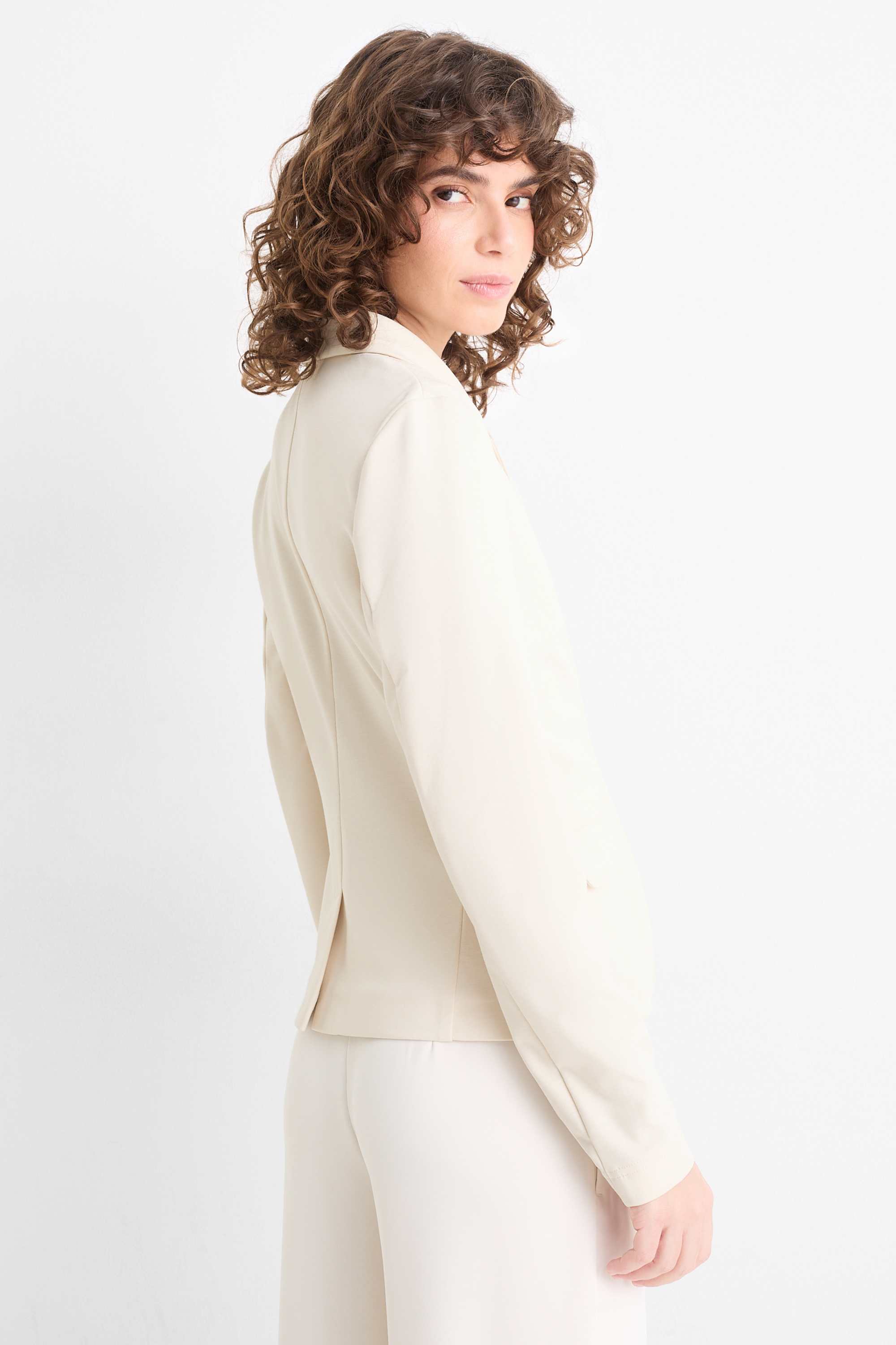 Jersey blazer - regular fit cremewhite