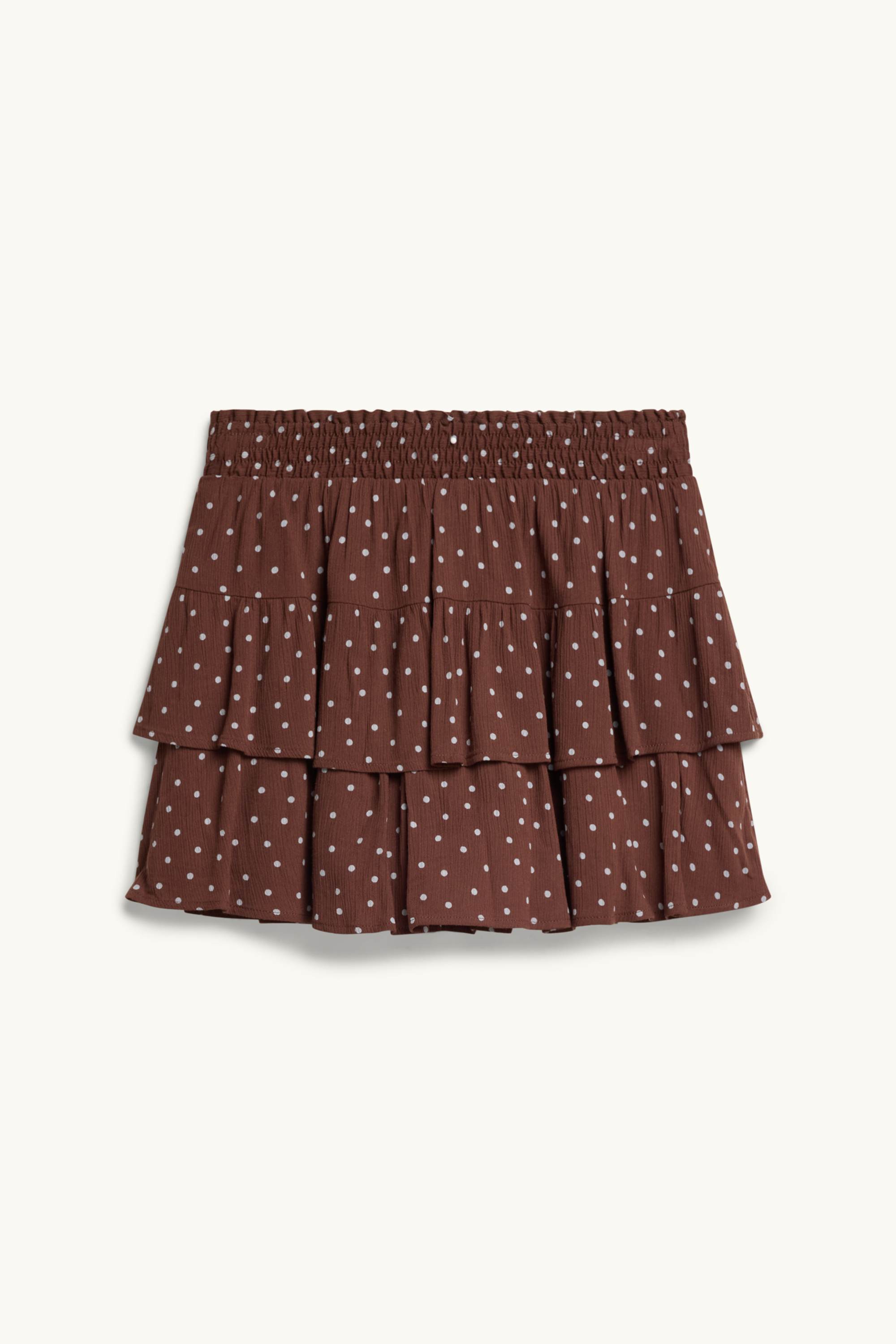 Skirt - polka dot dark brown