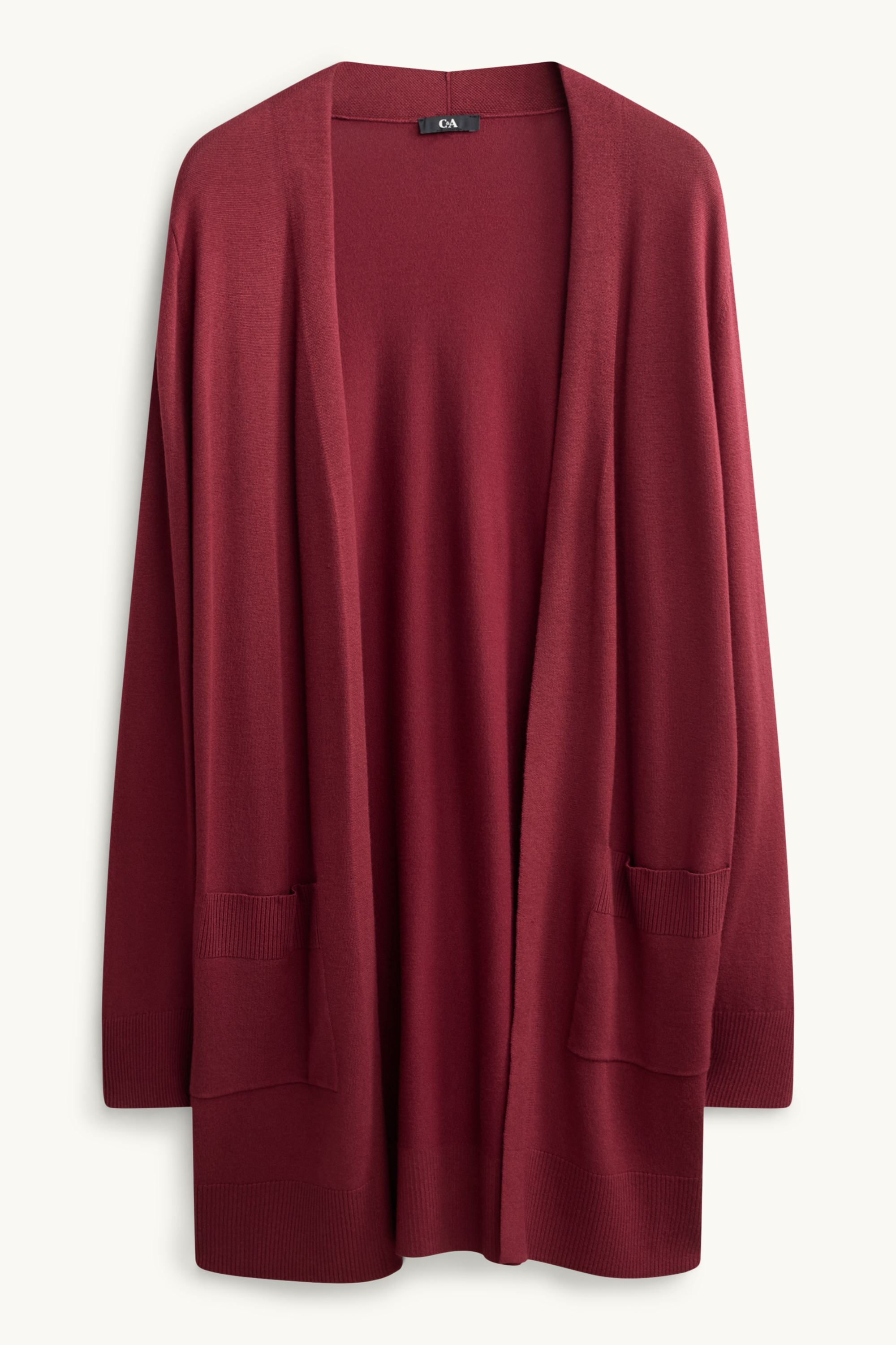 Long cardigan bordeaux
