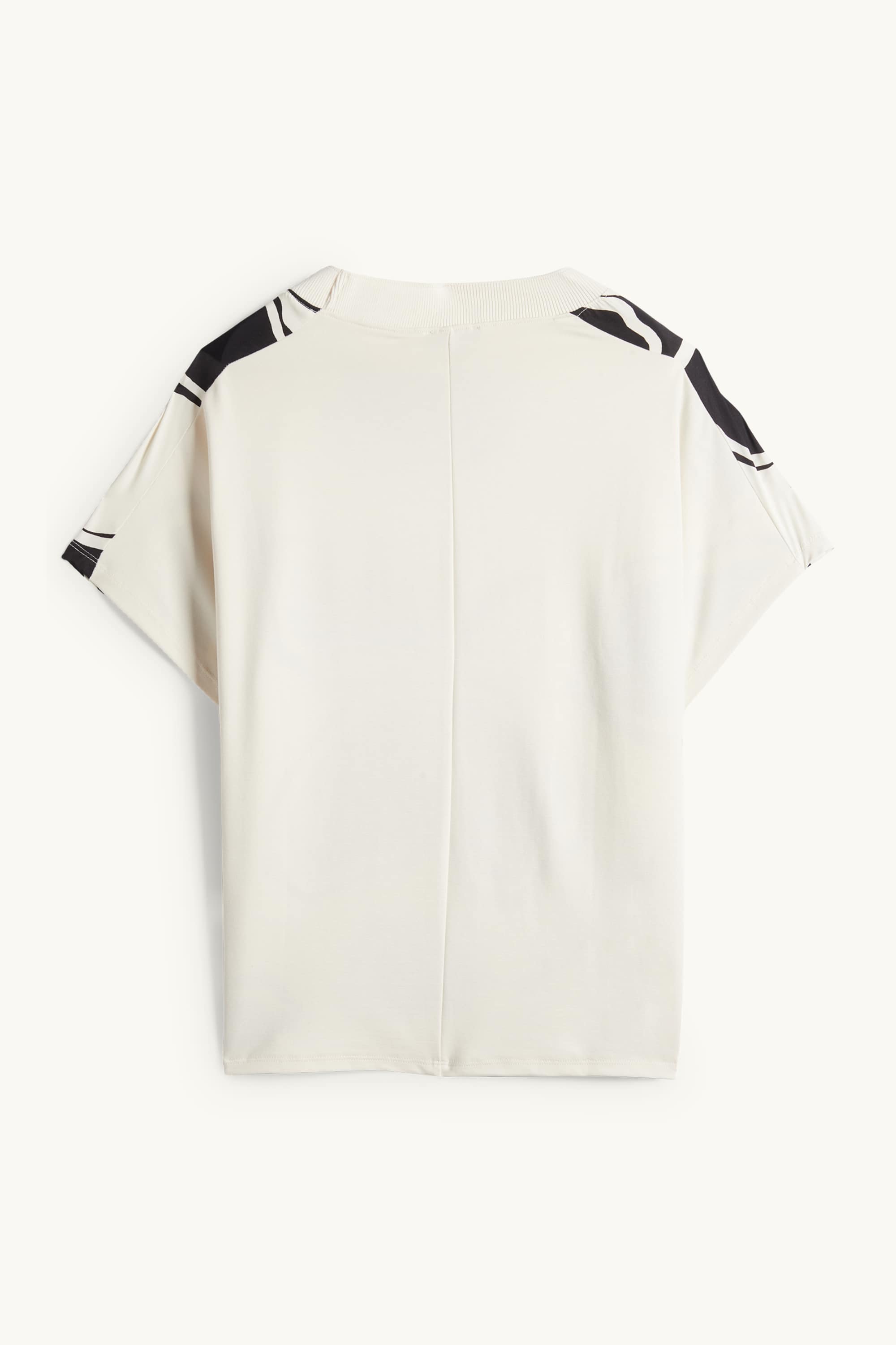 T-shirt - relaxed fit - floral black / beige (2)