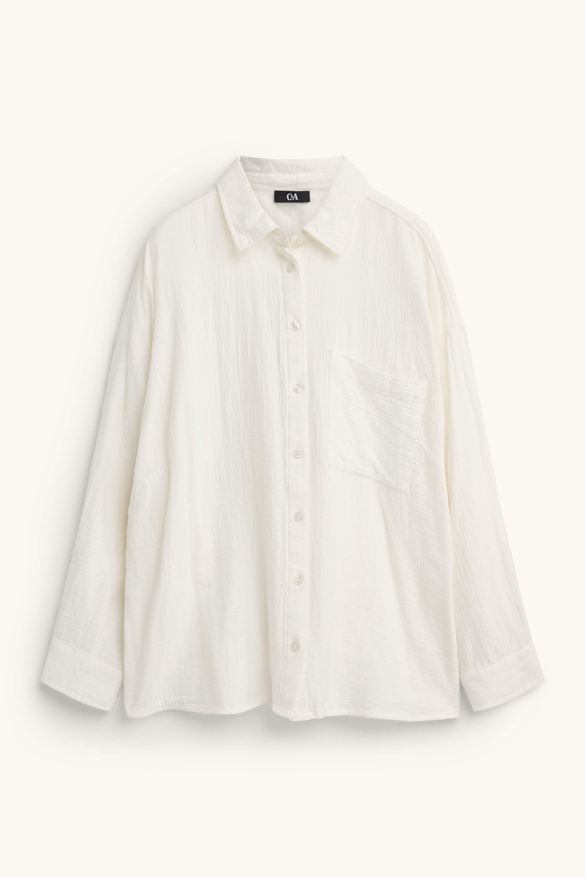 Cheesecloth blouse cremewhite
