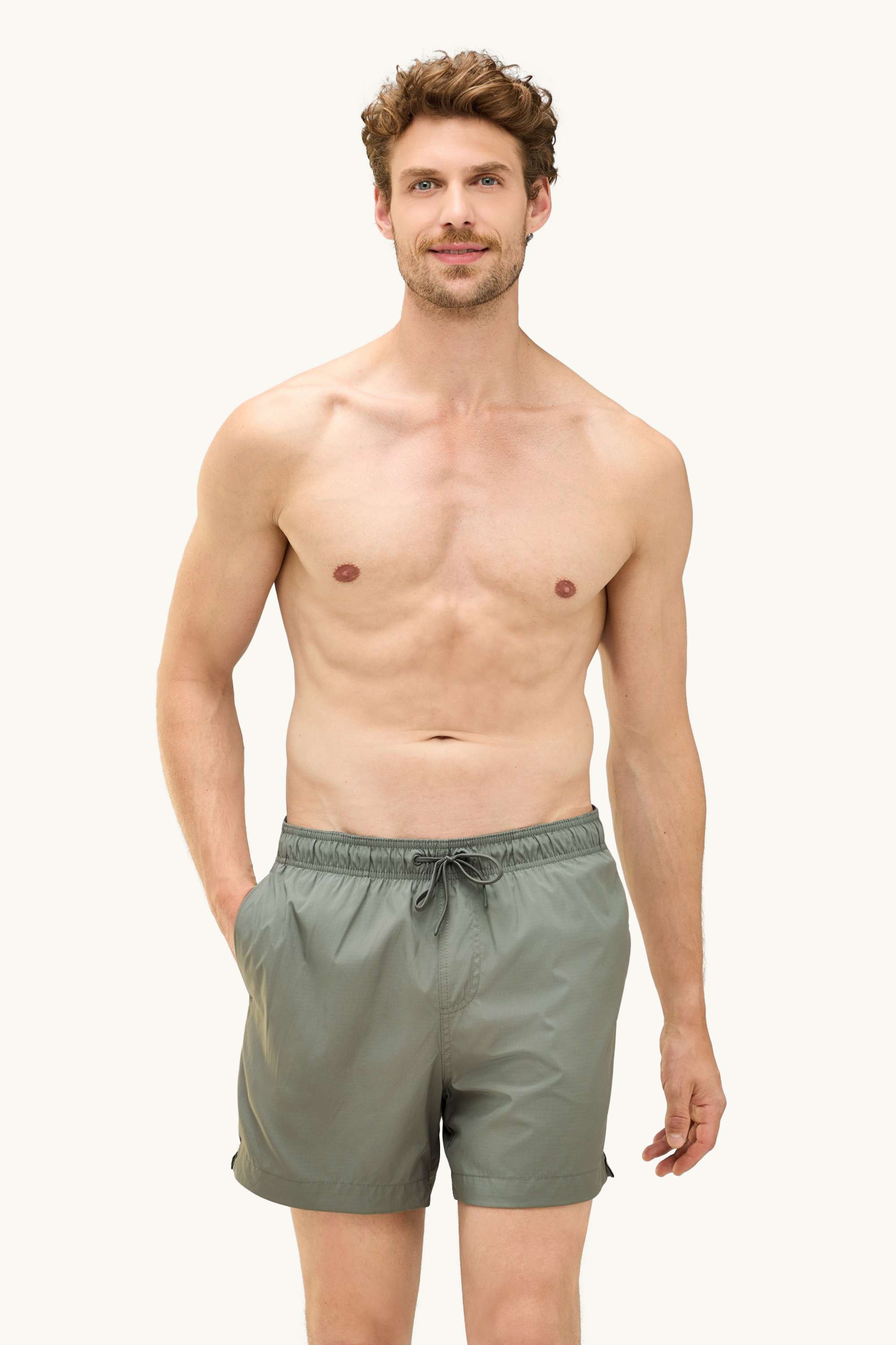 Swim shorts - 2-in-1 look dark green