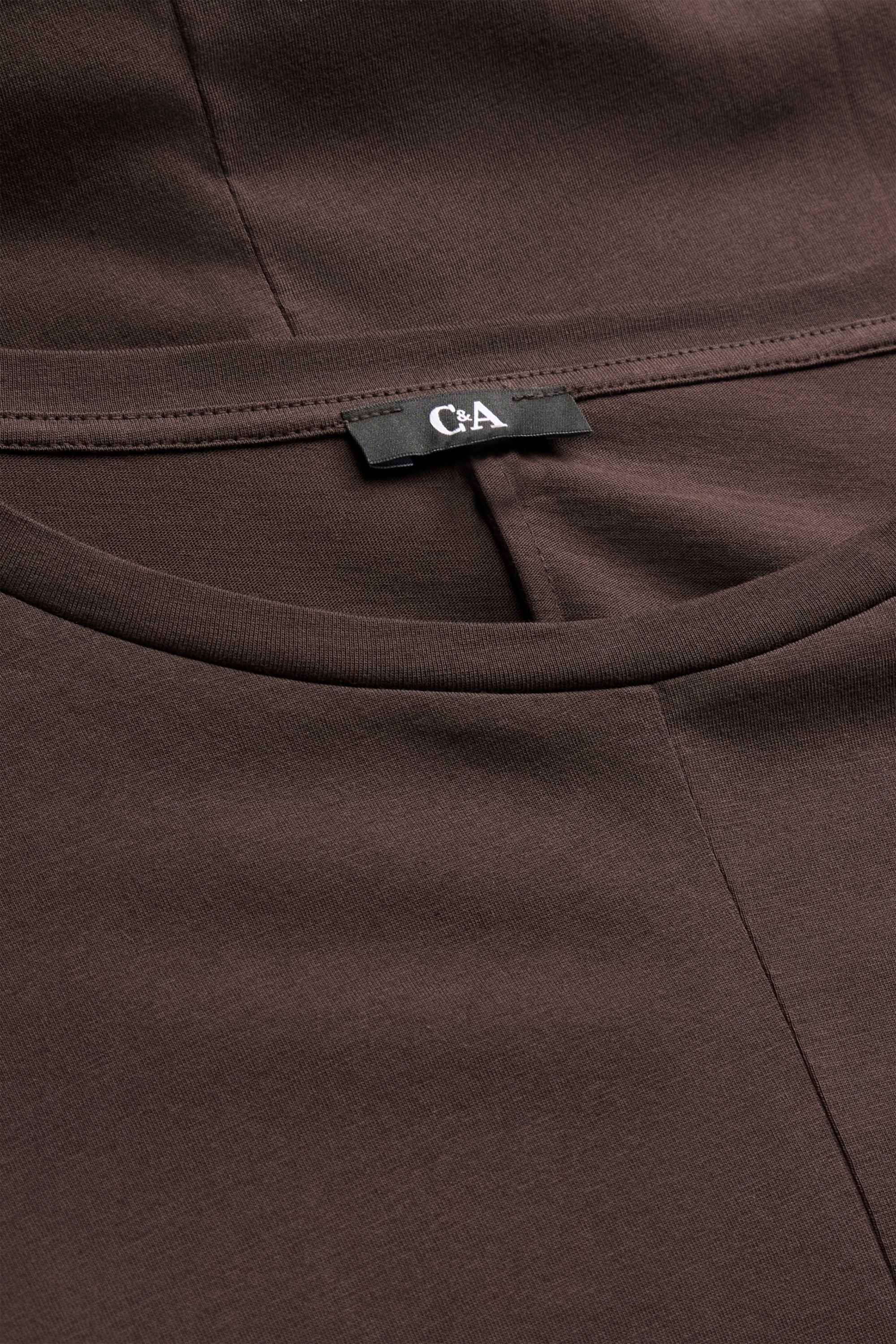 T-shirt - regular fit dark brown