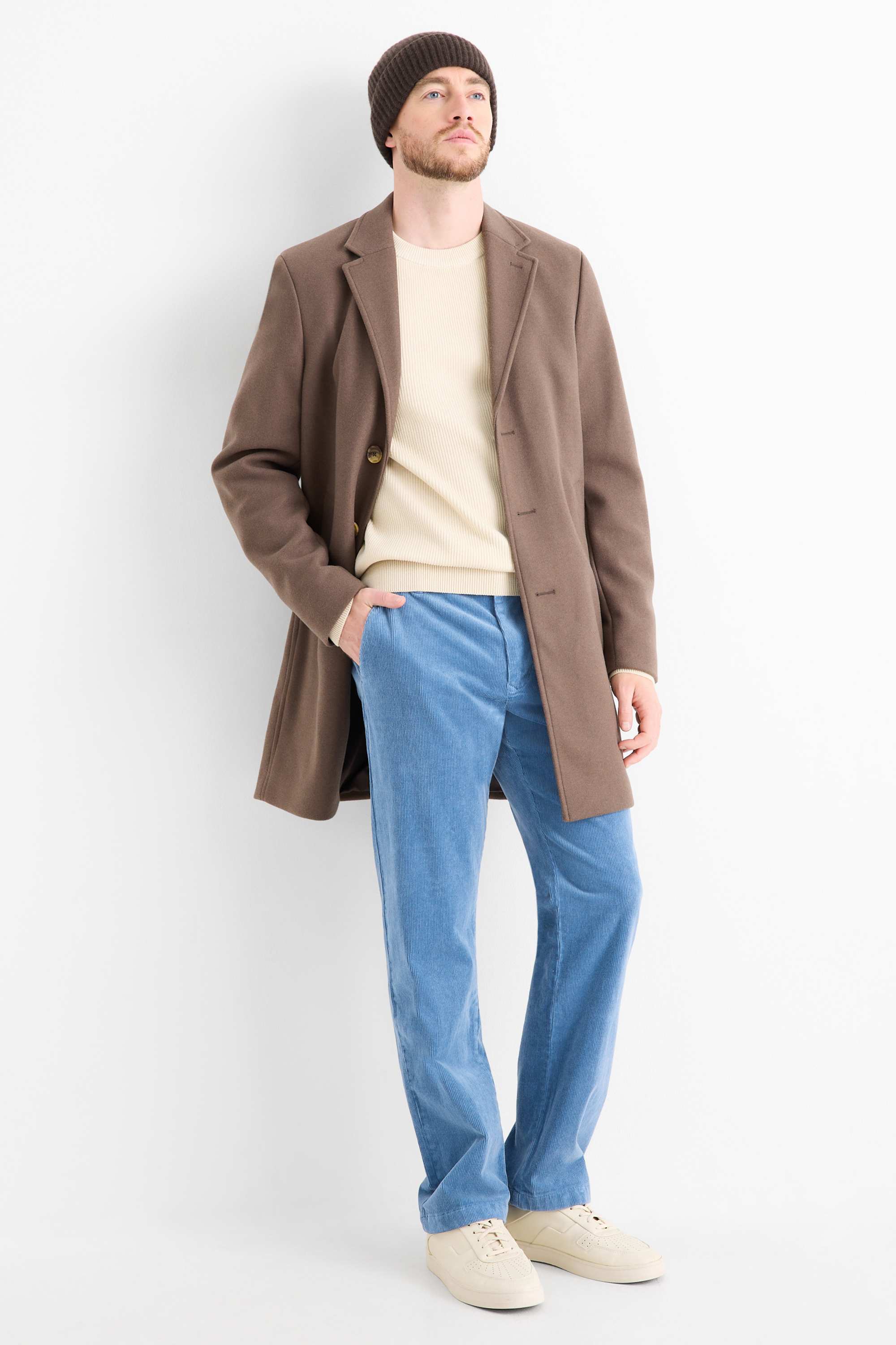 Corduroy chinos - regular fit light blue