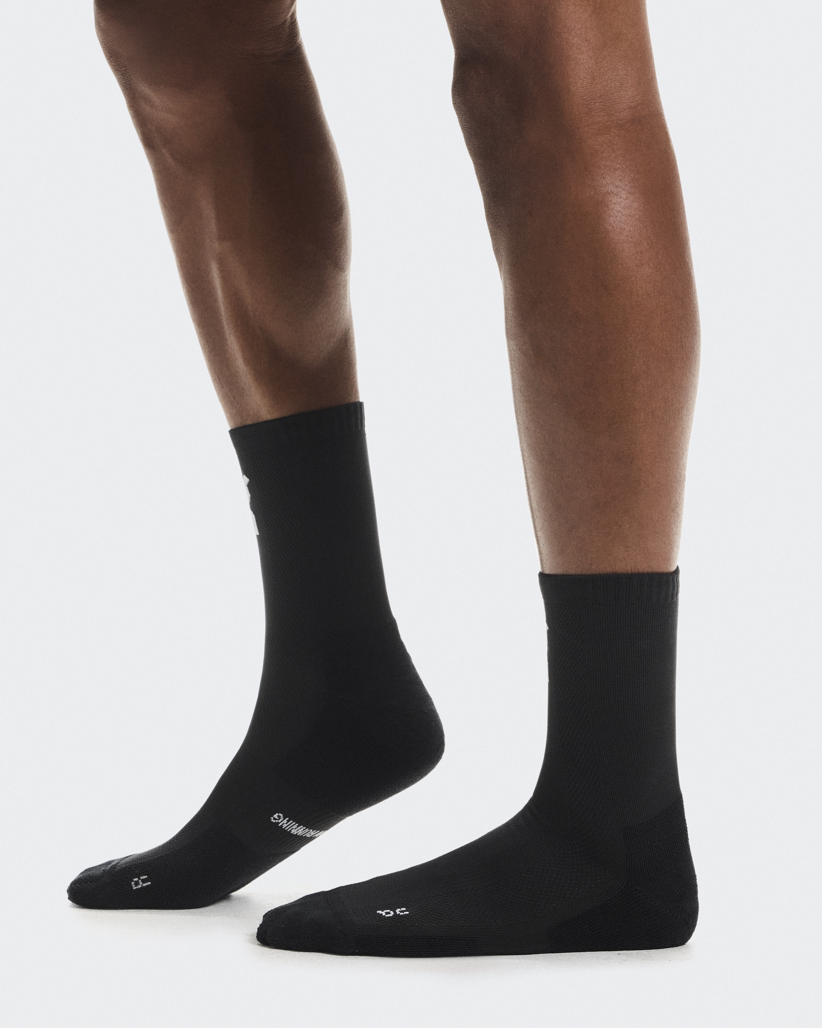 Core Run Sock High 2P - Black