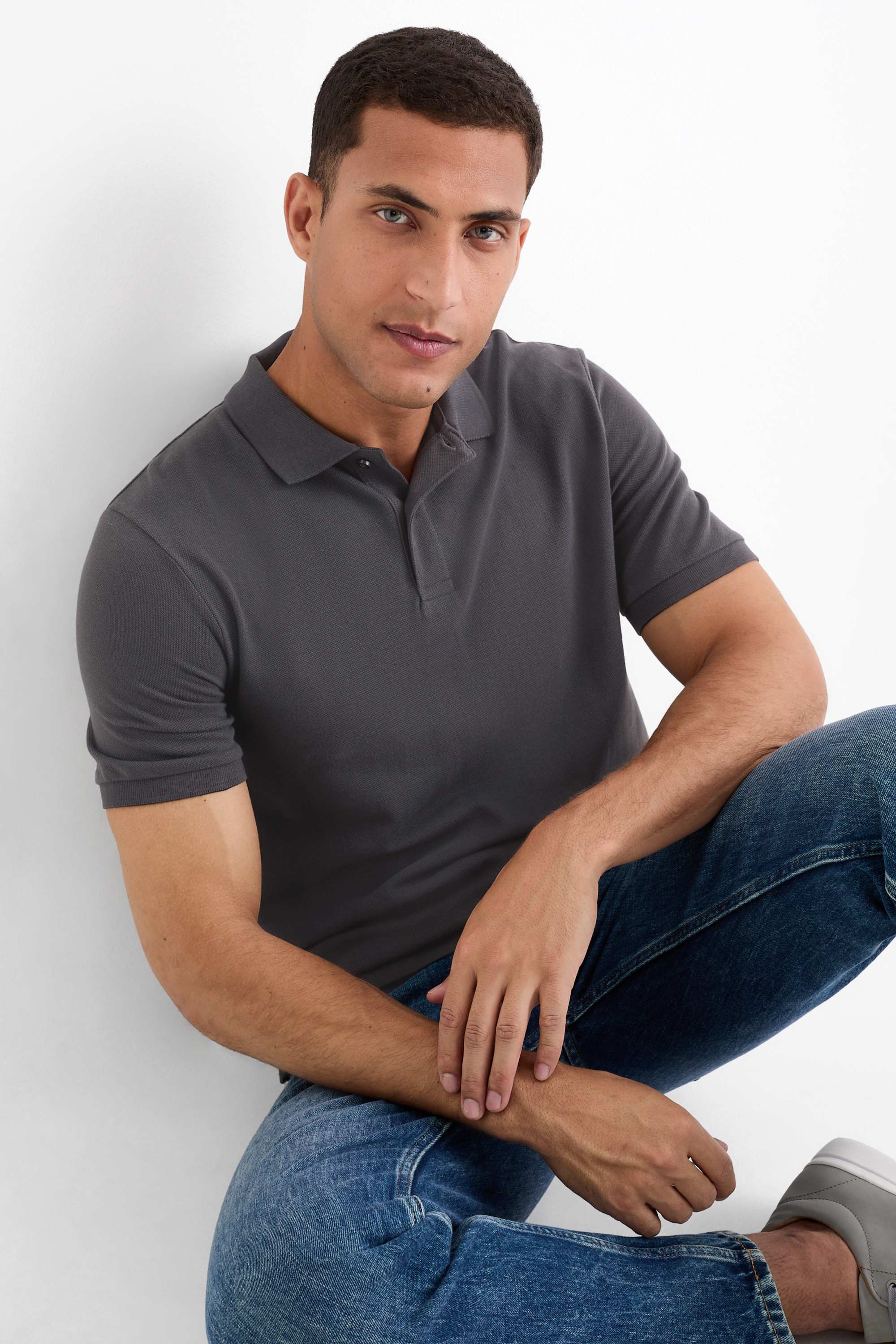 Polo shirt - regular fit dark gray