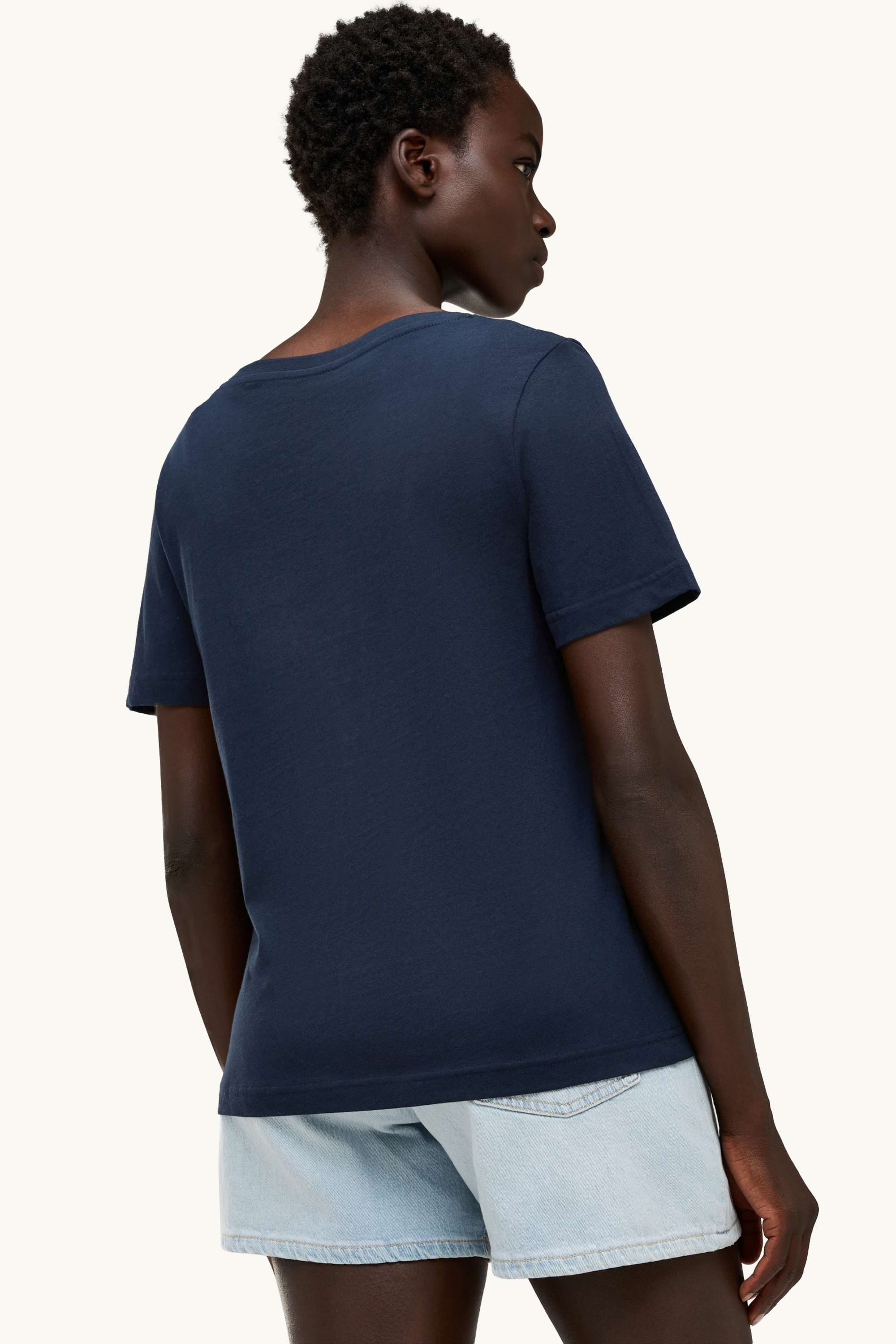V-neck T-shirt - regular fit dark blue