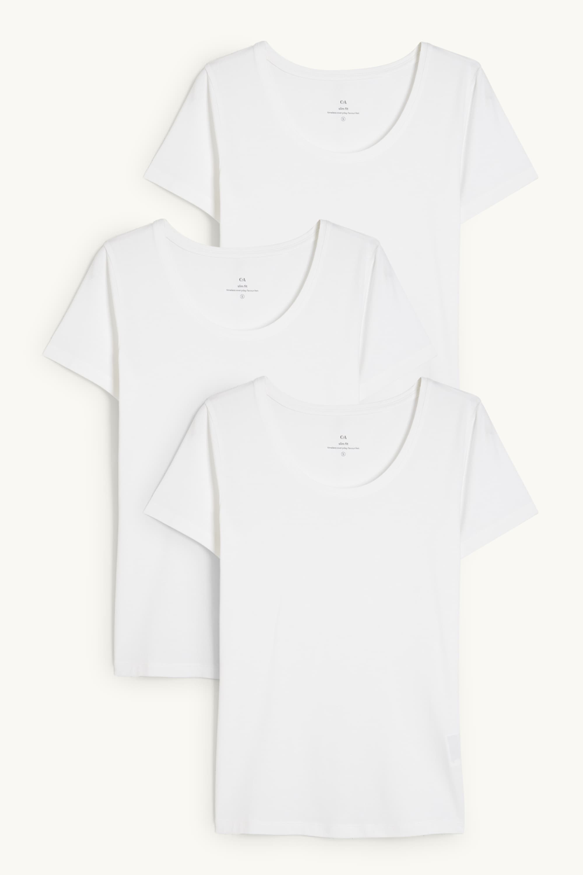 Multipack of 3 - T-shirt white
