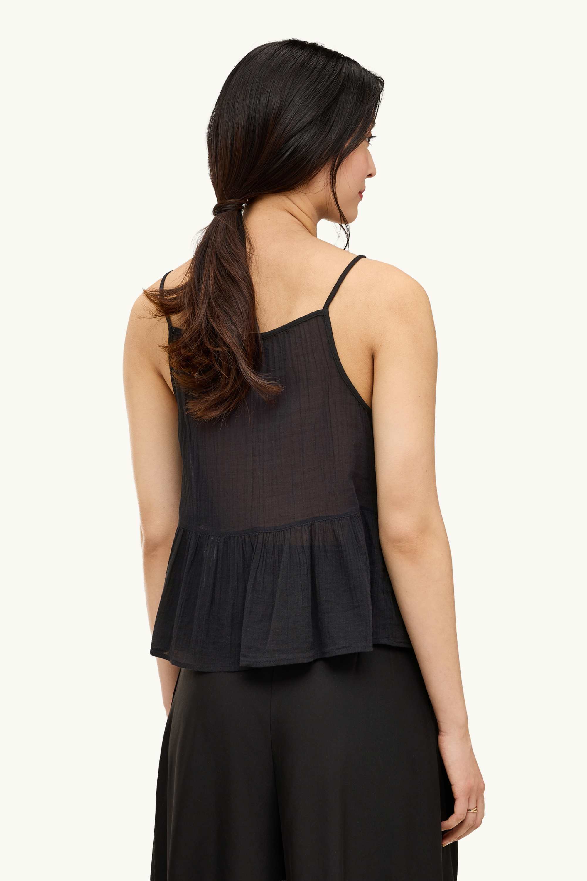 Blouse top - broderie anglaise black