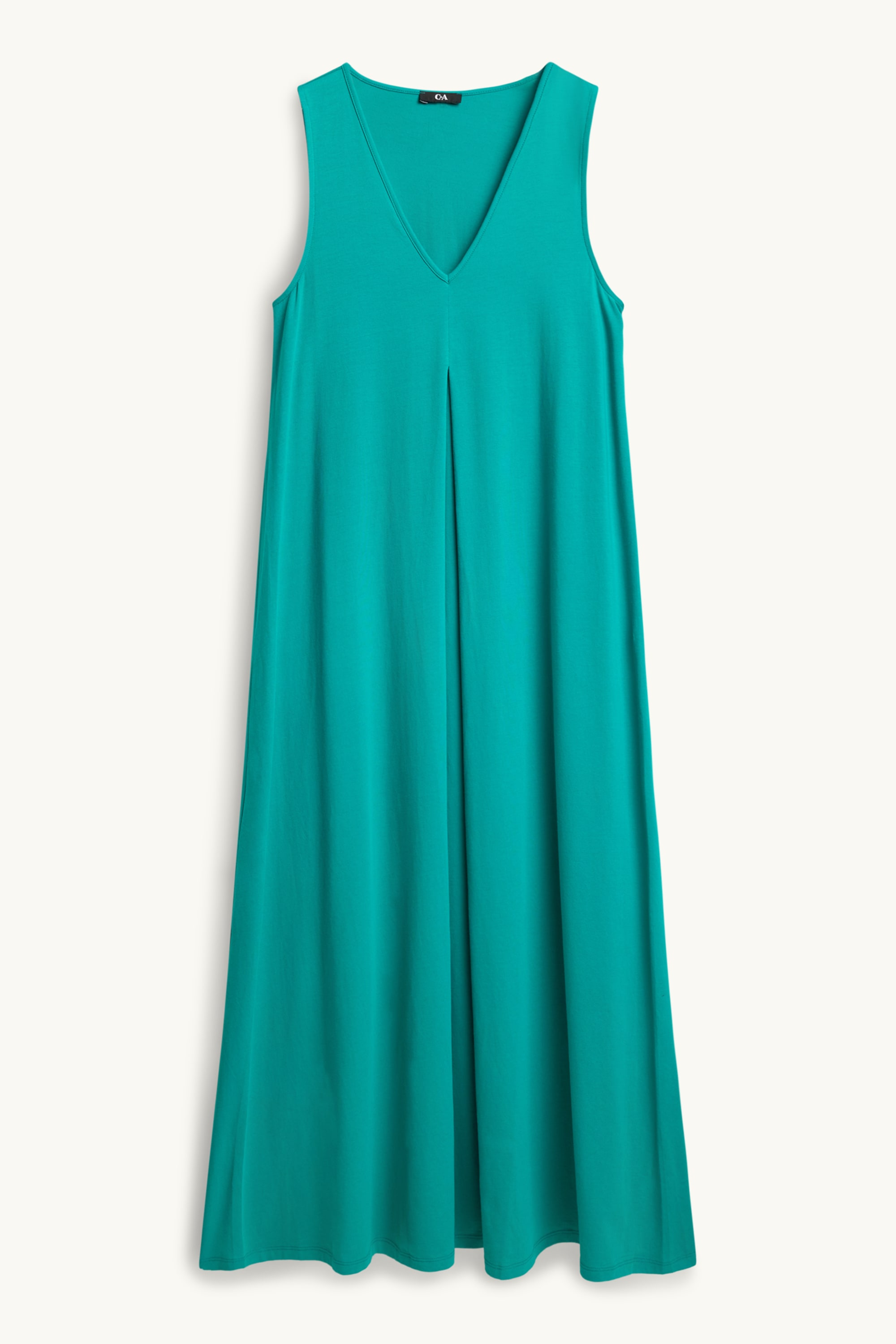 V-neck A-line dress turquoise