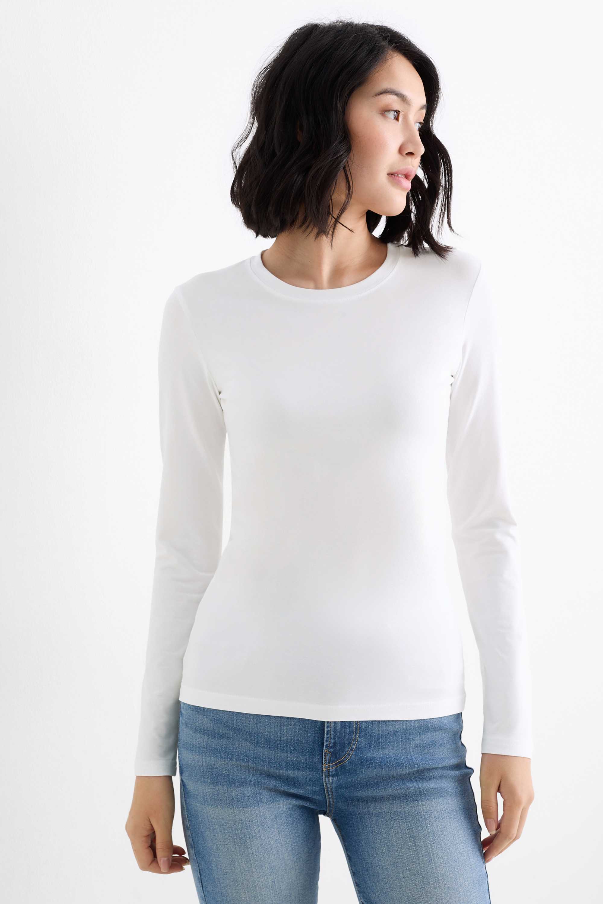 Multipack of 2 - long sleeve top dark green / white