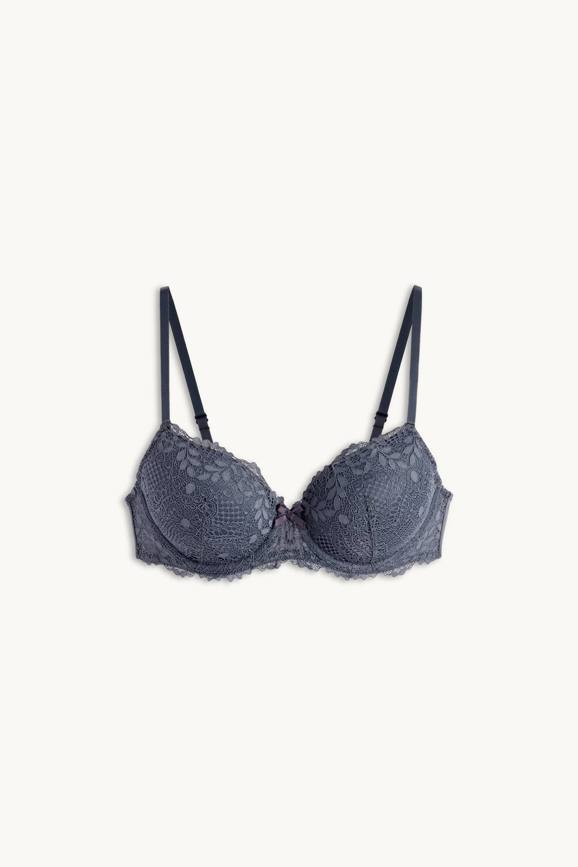 Underwire bra - FULL COVERAGE - padded gray