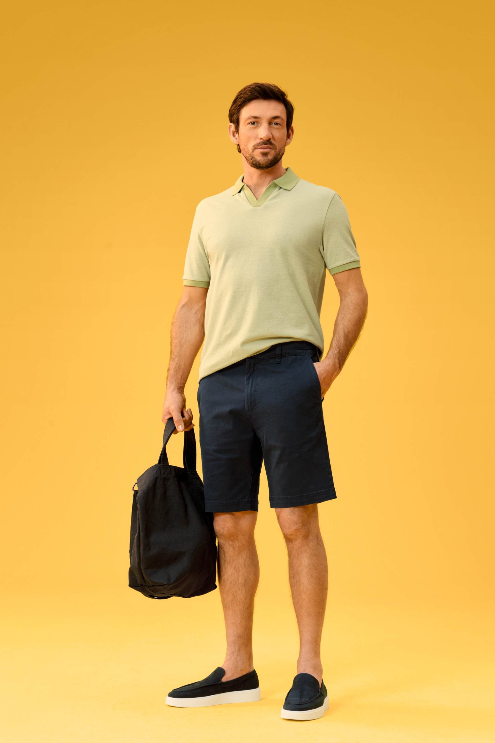 Polo shirt - regular fit light yellow