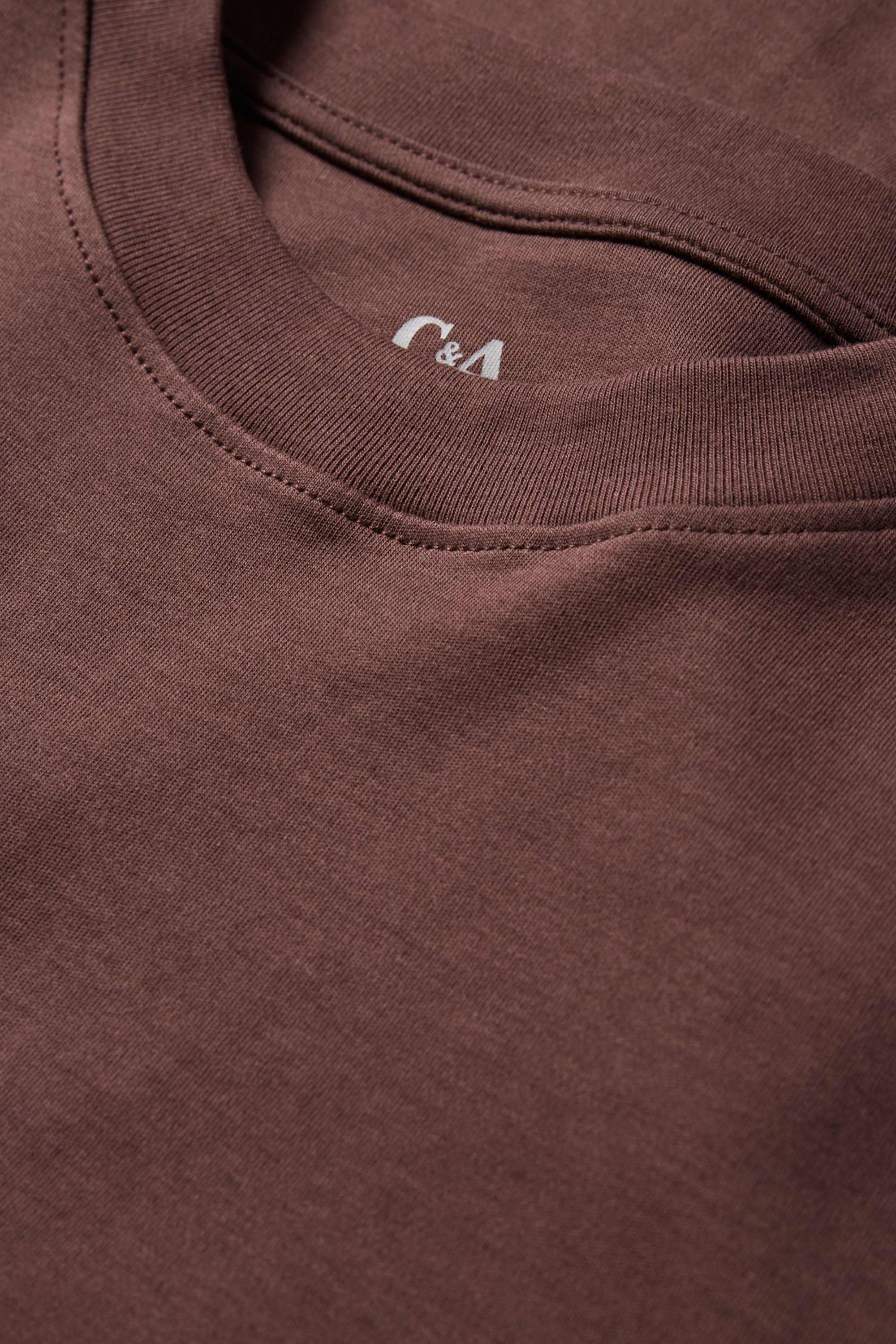T-shirt - slim fit dark brown