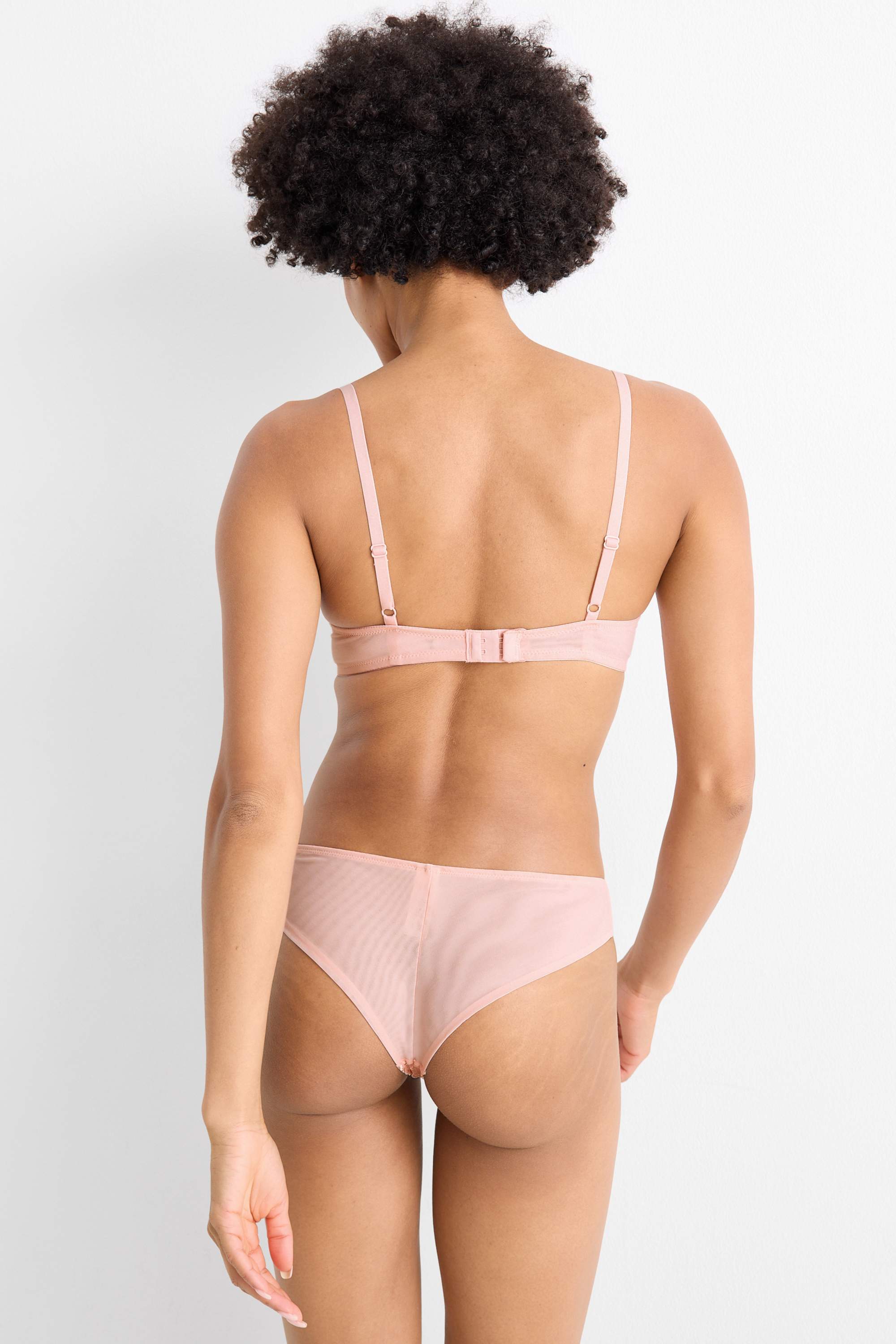 Underwire bra - DEMI - padded rose