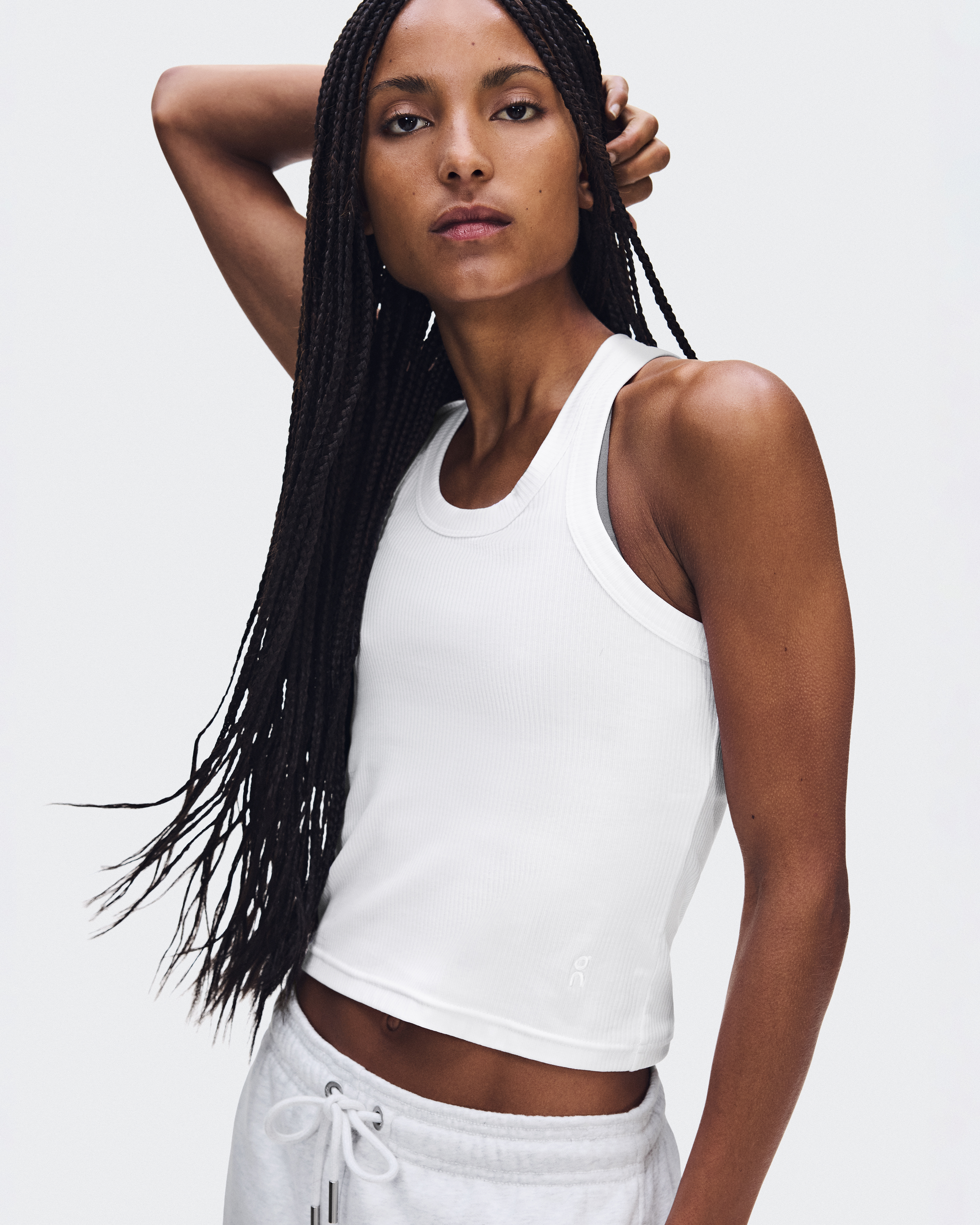 All-Day Ribbed Tank - White