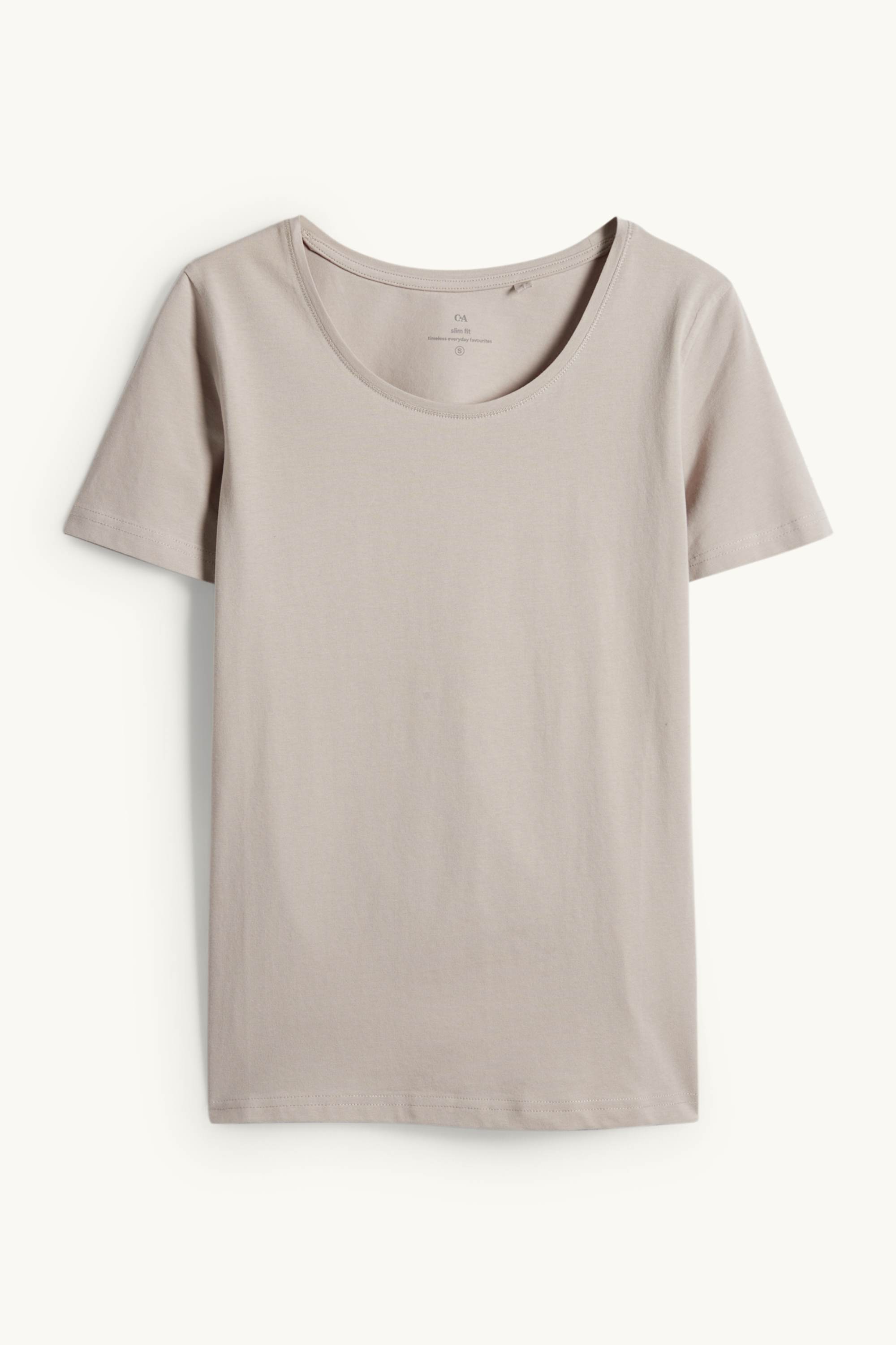 T-shirt - slim fit taupe