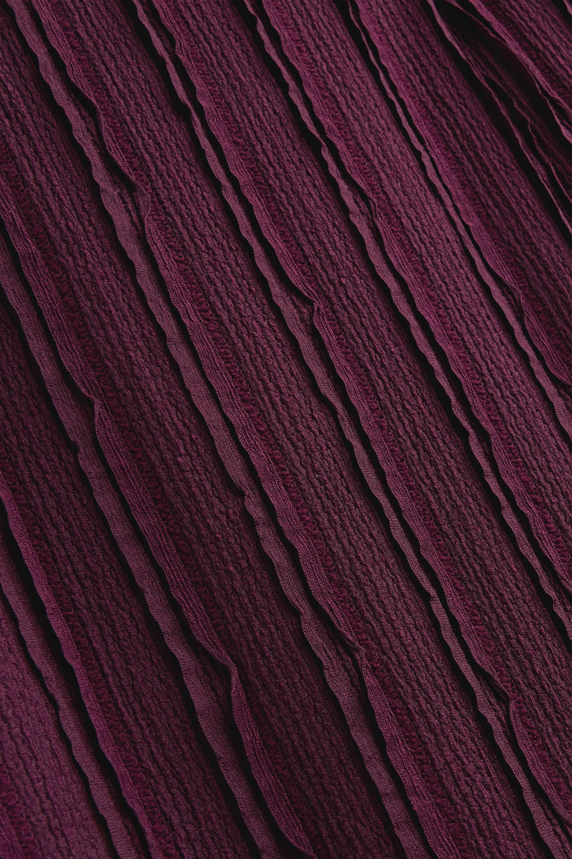 Jersey trousers - mid-rise waist - wide leg - textured bordeaux