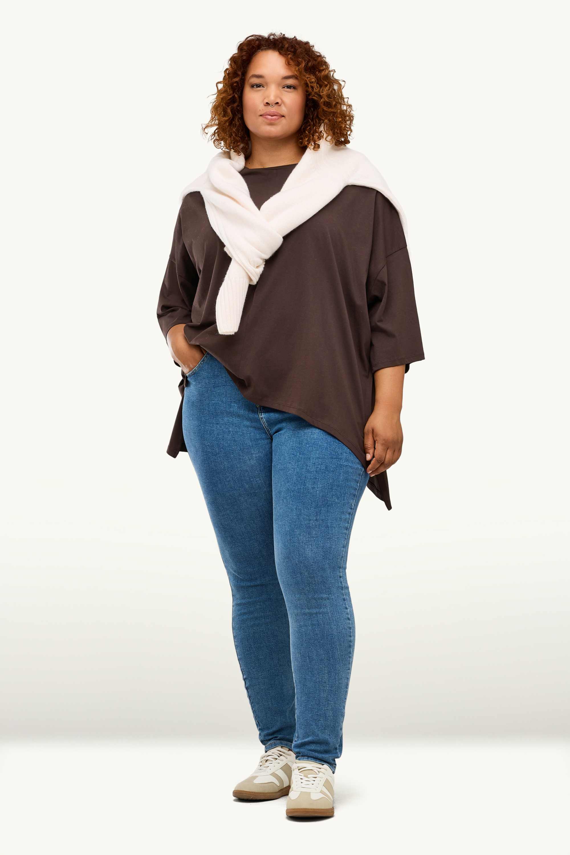 T-shirt - regular fit dark brown