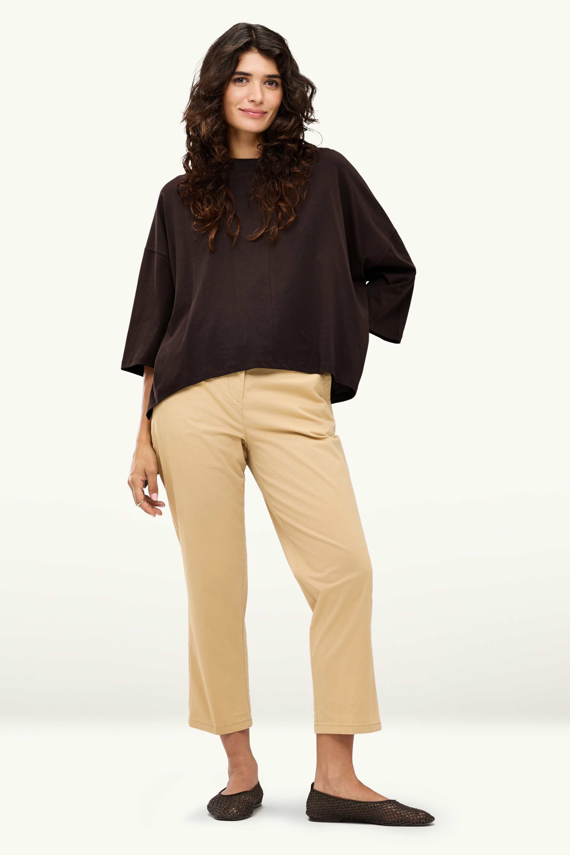 T-shirt - regular fit dark brown