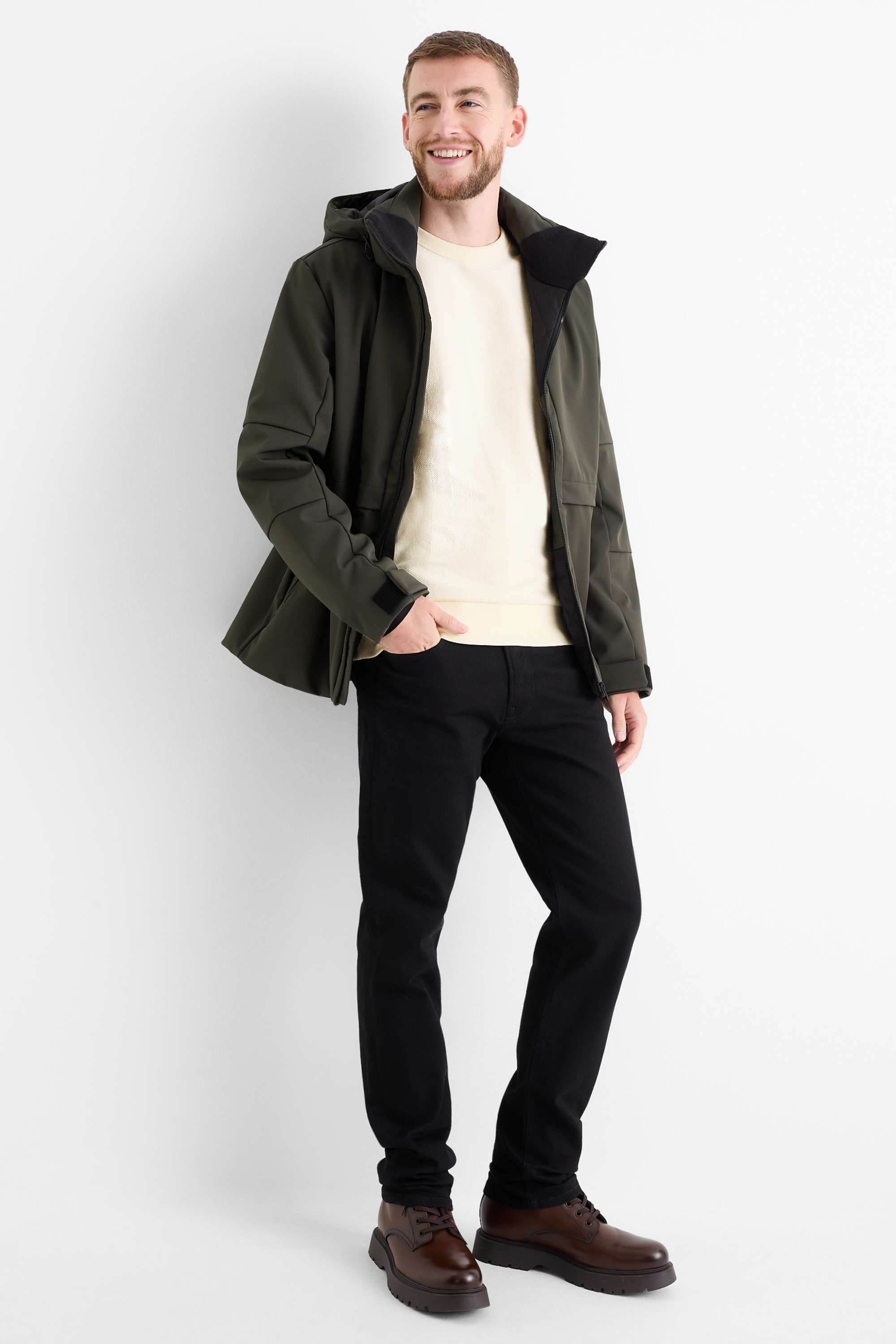 Sweatshirt - textured cremewhite