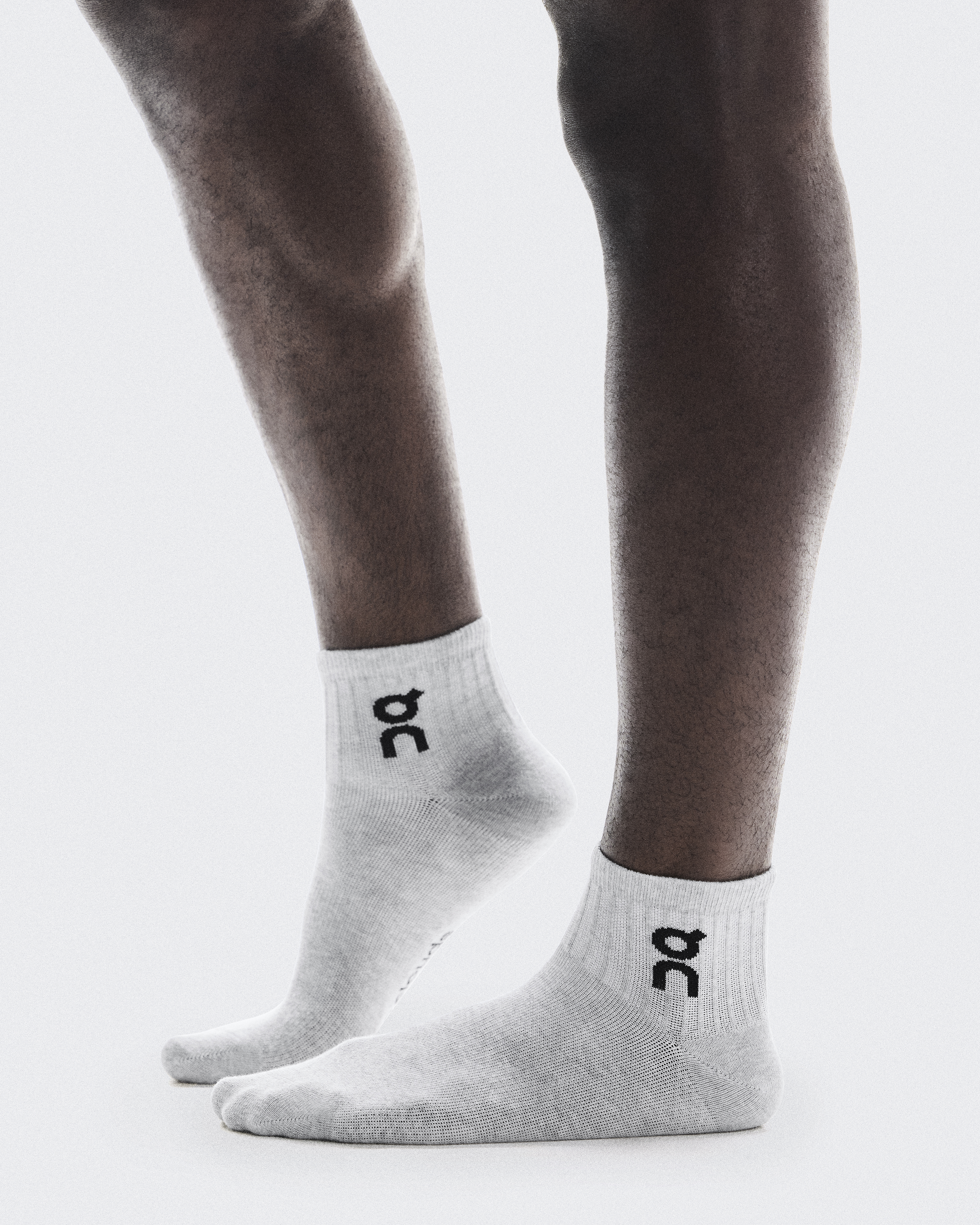 Logo Sock Mid 3P - Heather Gray
