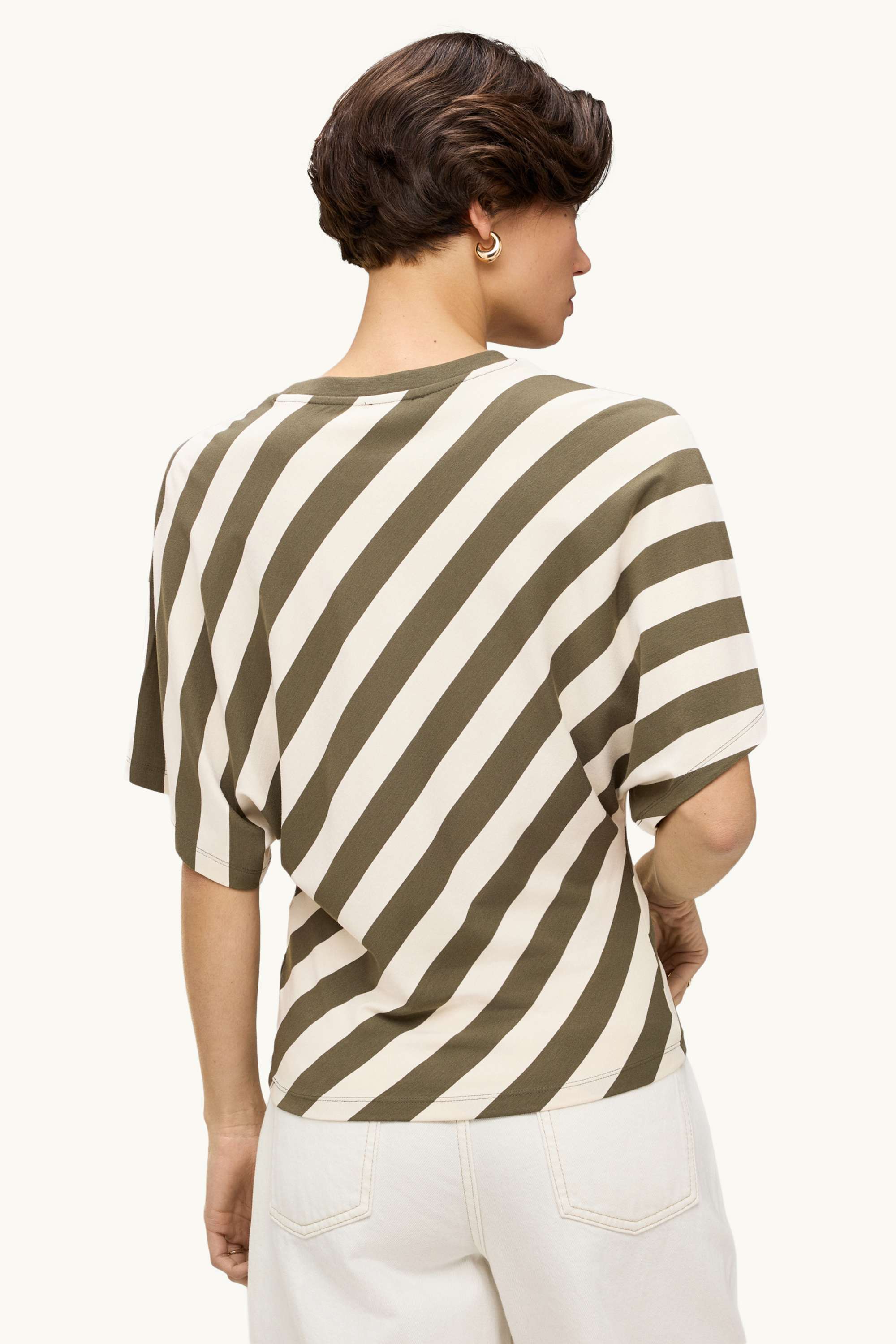 T-shirt - regular fit - striped green