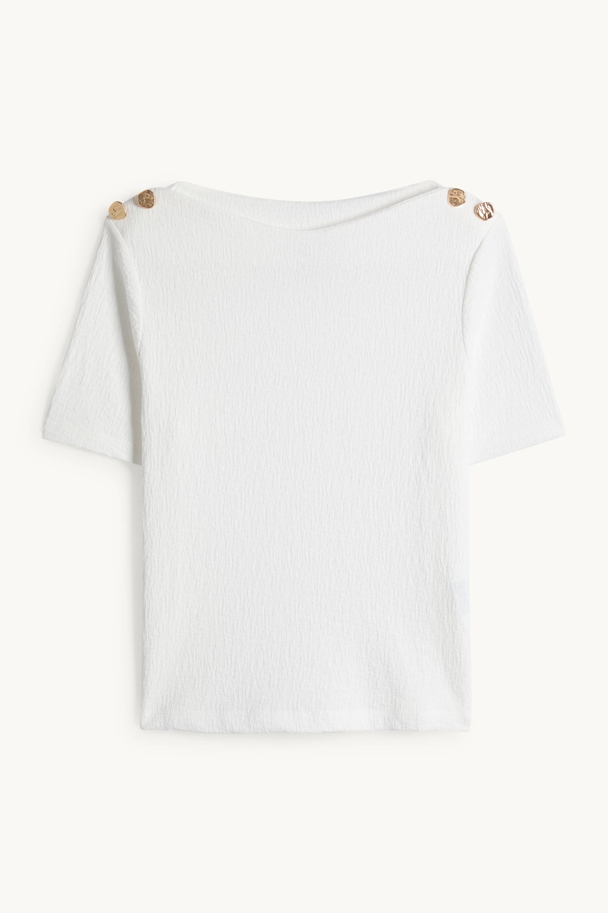 T-shirt - regular fit - textured white