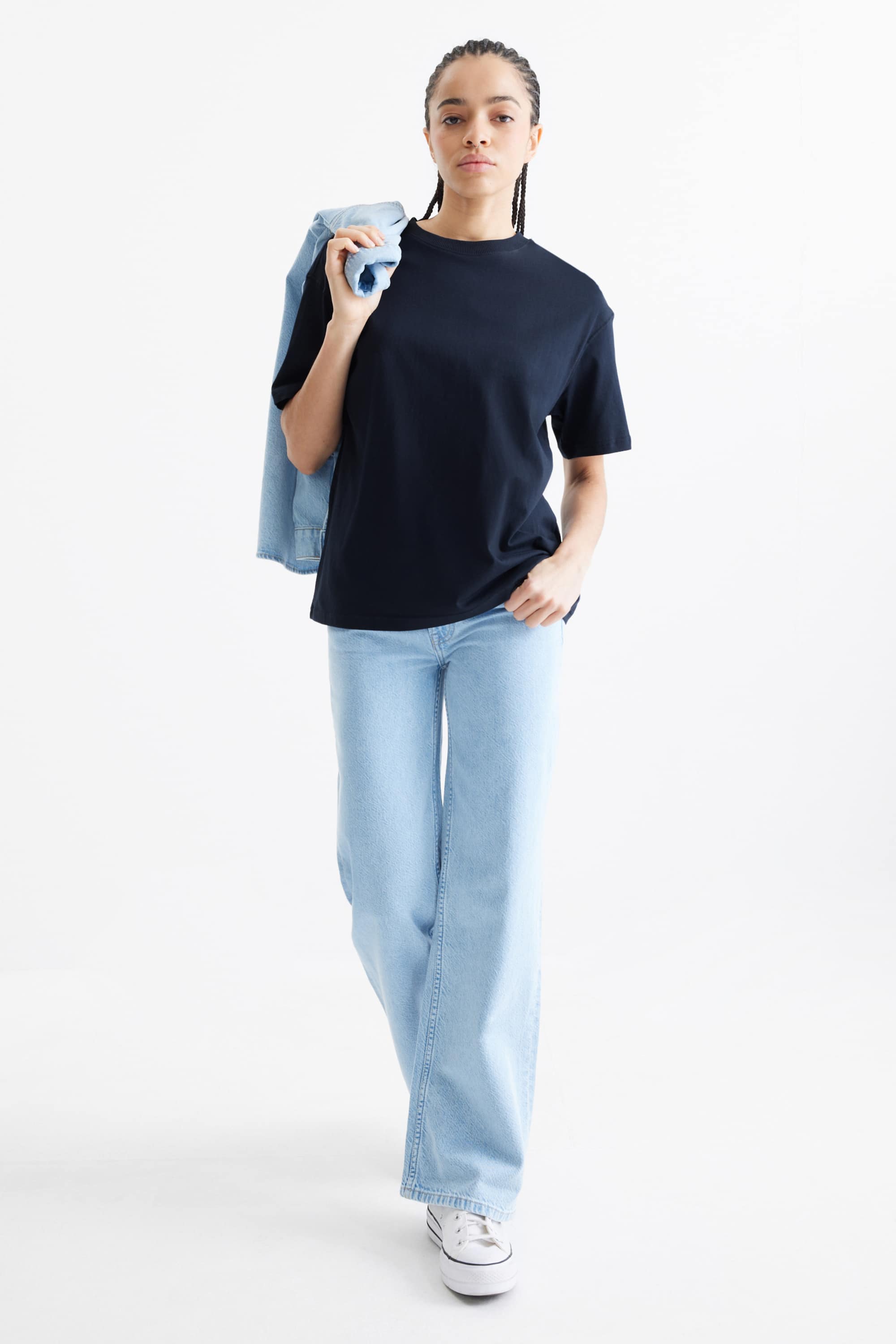 T-shirt - oversized dark blue