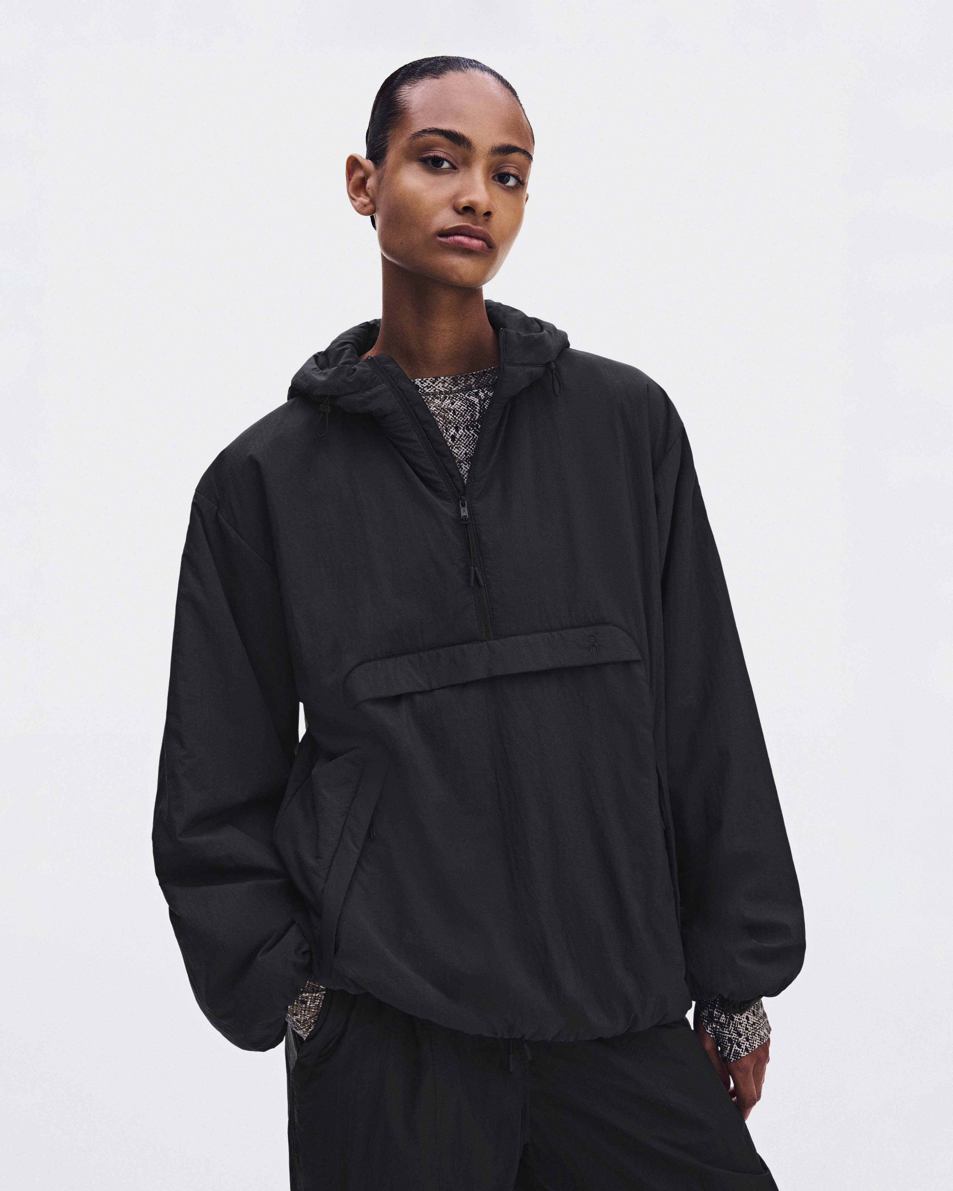 Insulated Half-Zip Anorak - Black