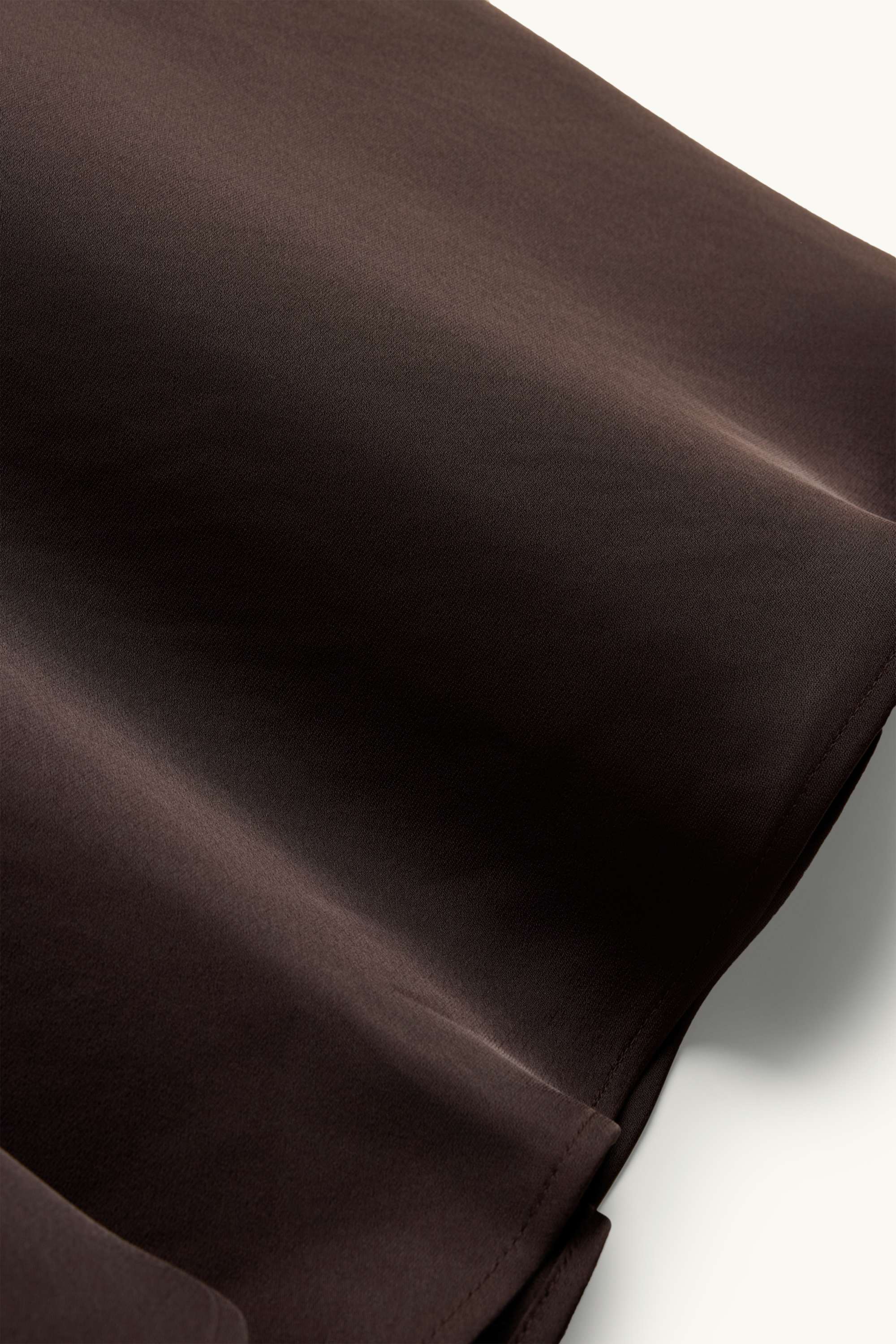 Satin skirt dark brown