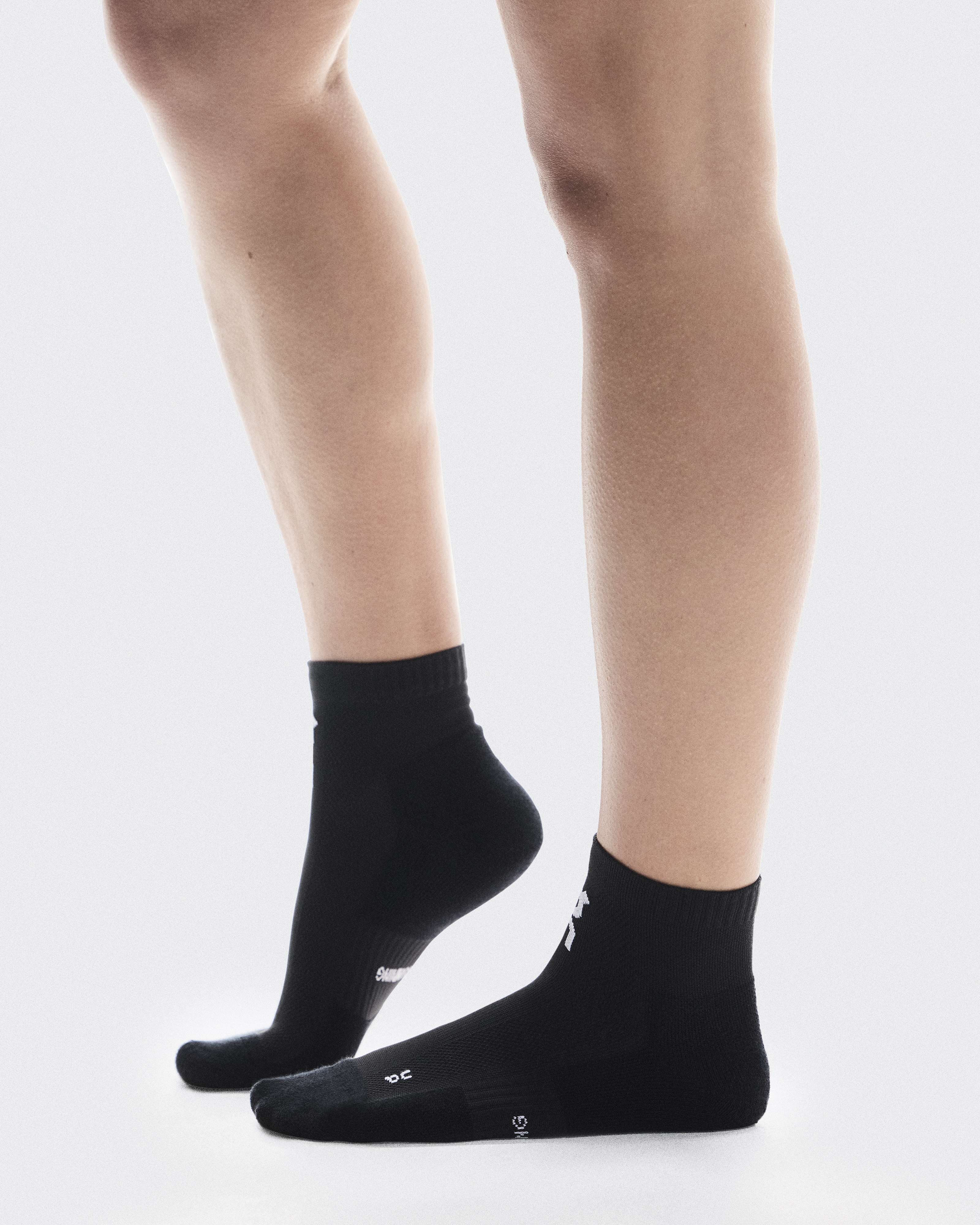 Core Run Sock Mid 2P - Black