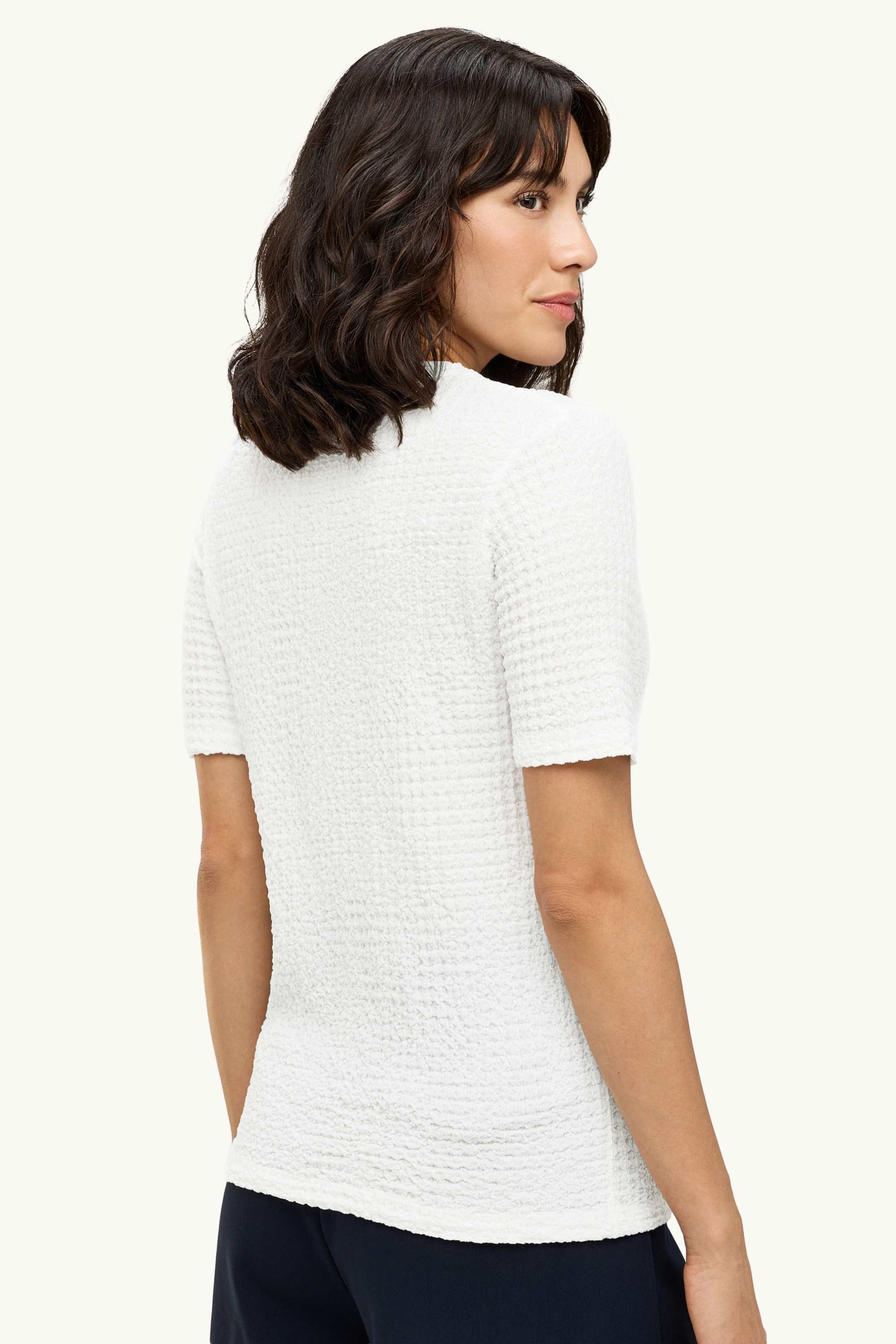 T-shirt - regular fit - textured white