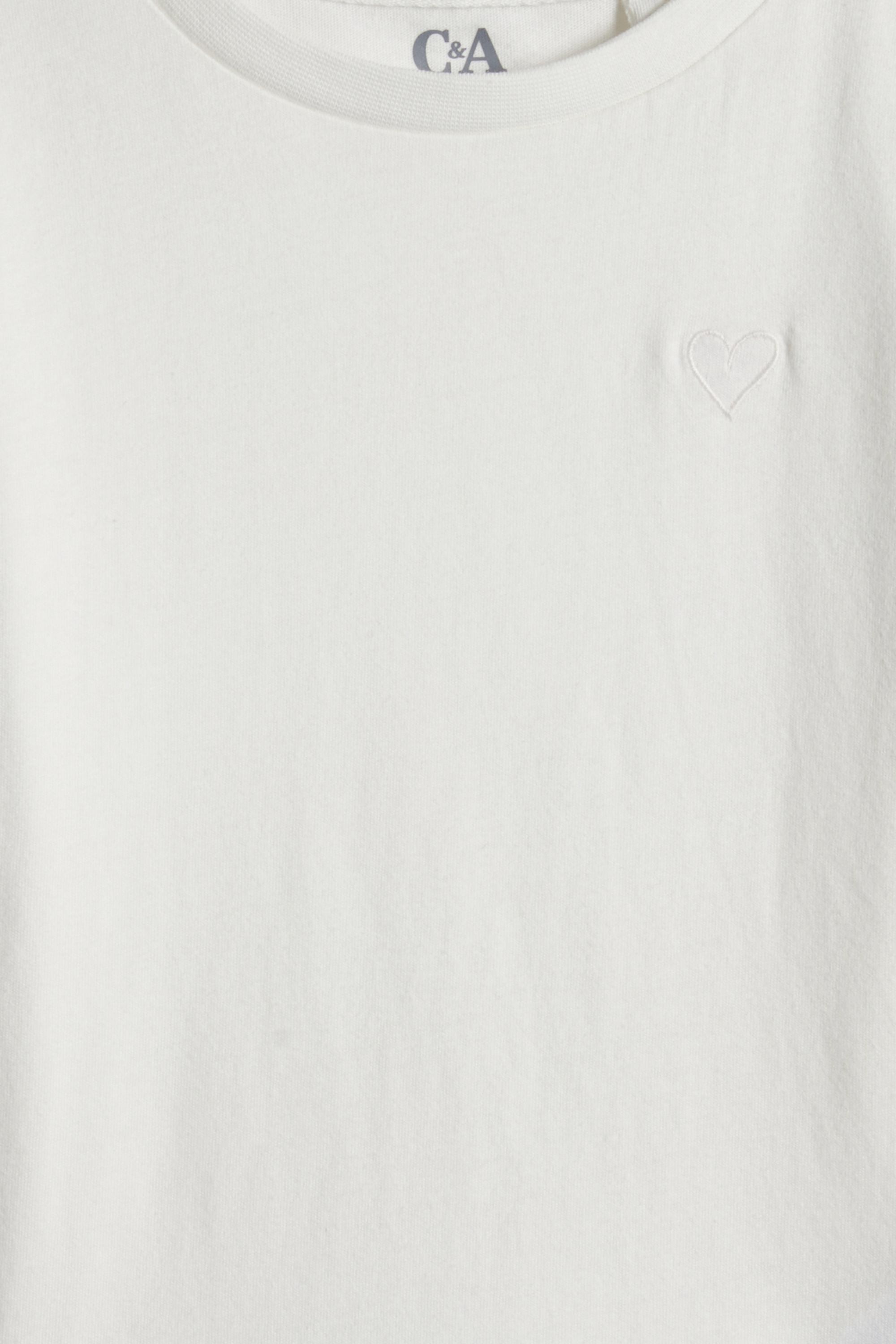 Multipack of 3 - heart - short sleeve T-shirt white / rose